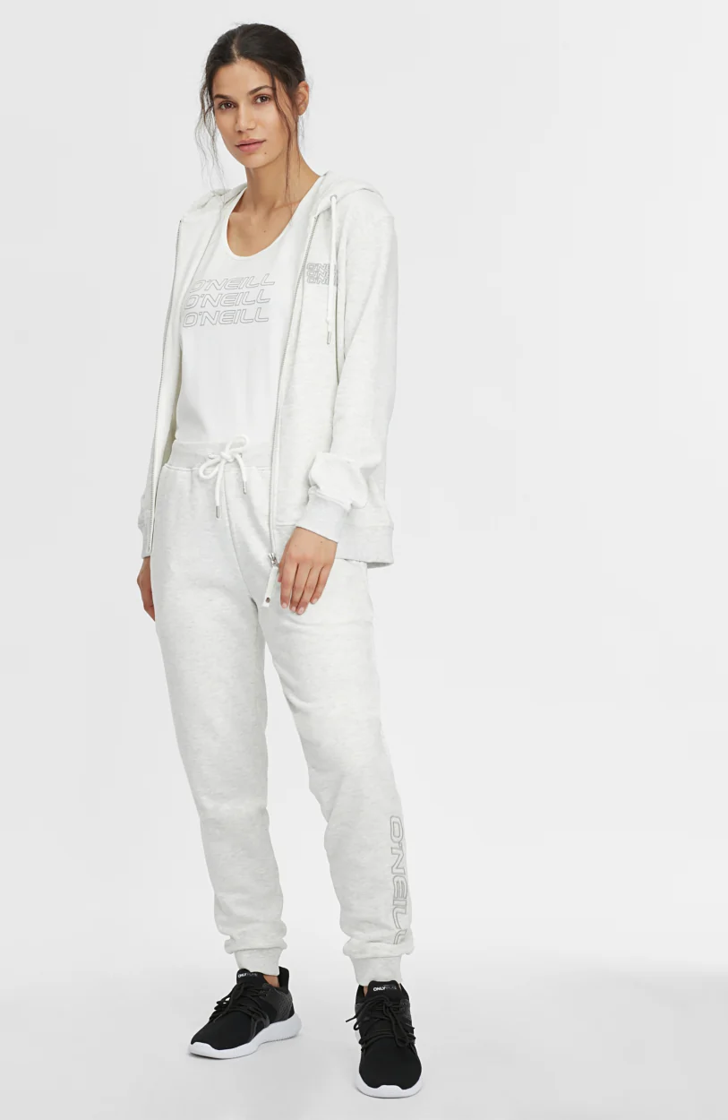 Triple Stack Full Zip Hoodie | White Melee