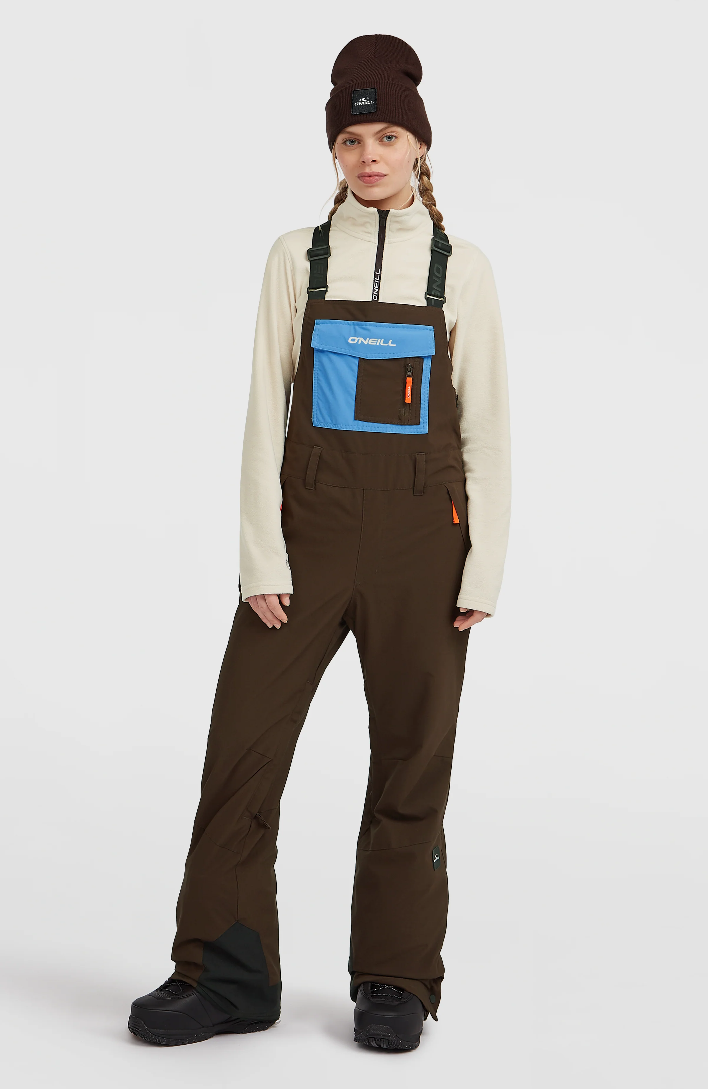 FWC'Peak Bib Snow Pants | Coffee Bean Colour Block