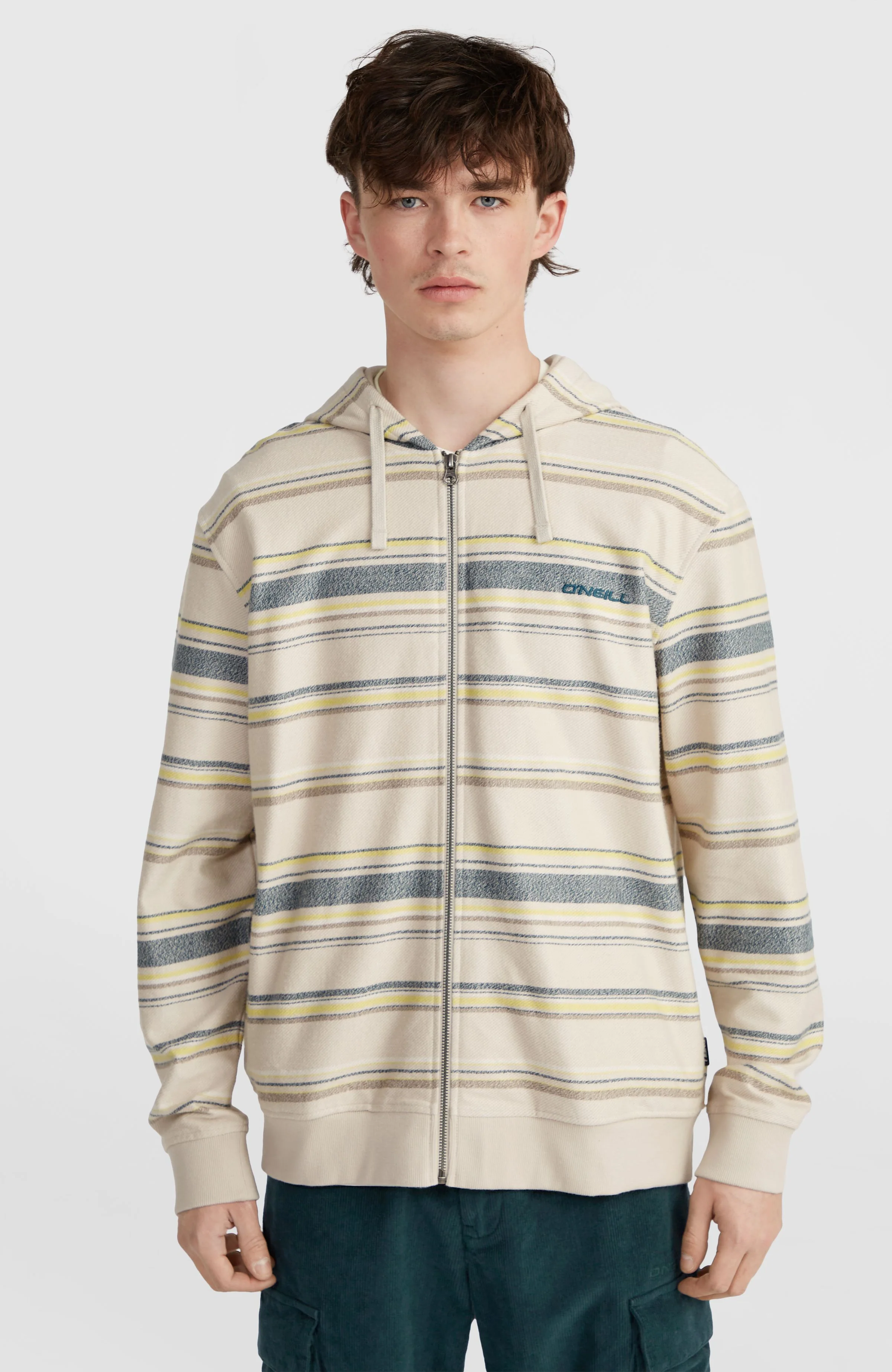 10440-bavaro-full-zip-hoodie-grey-vintage-stripe-1.webp Bavaro Full-Zip Hoodie | Grey Vintage Stripe