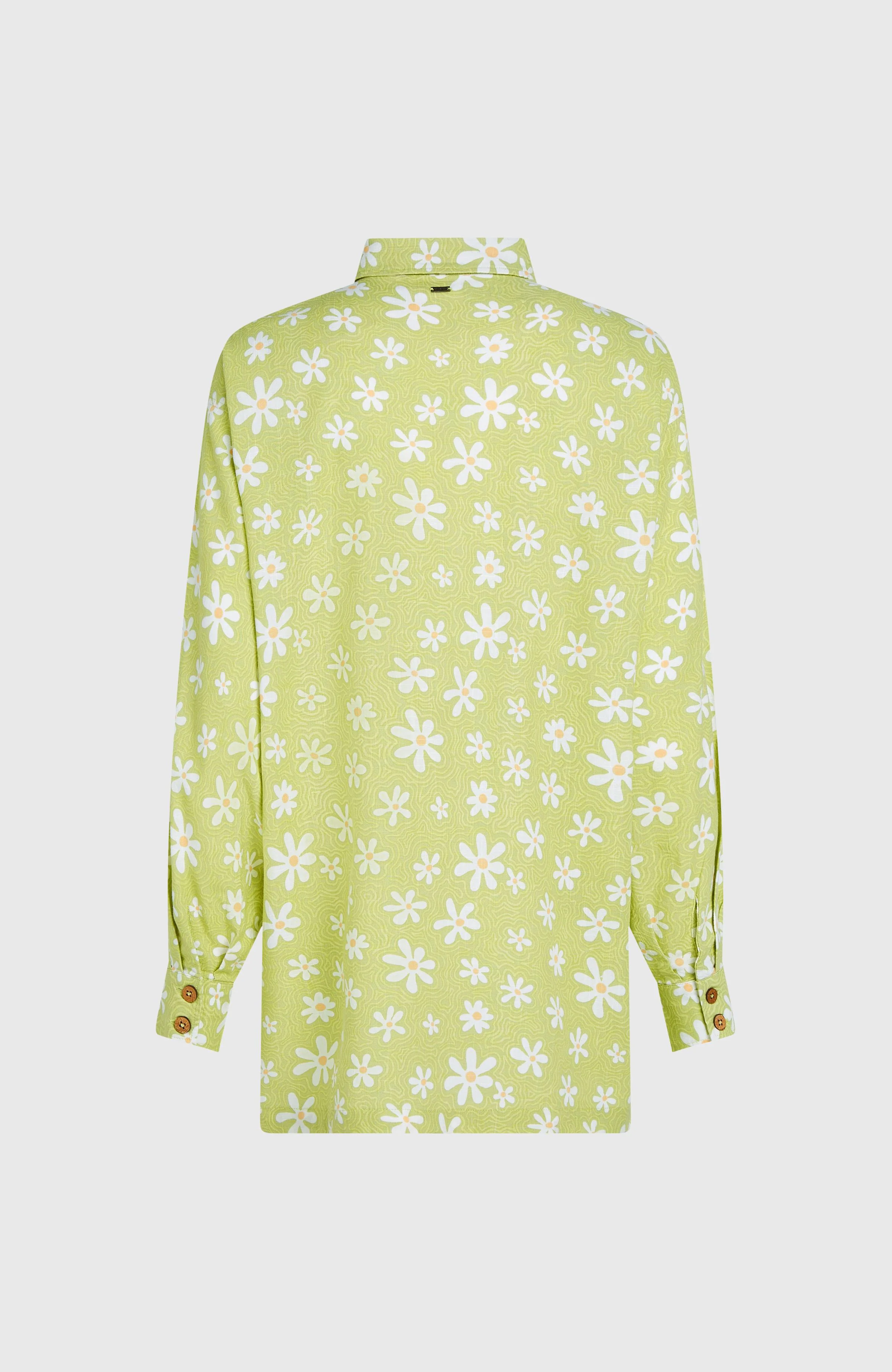 Beach Vintage Long Shirt | Green Daisyline