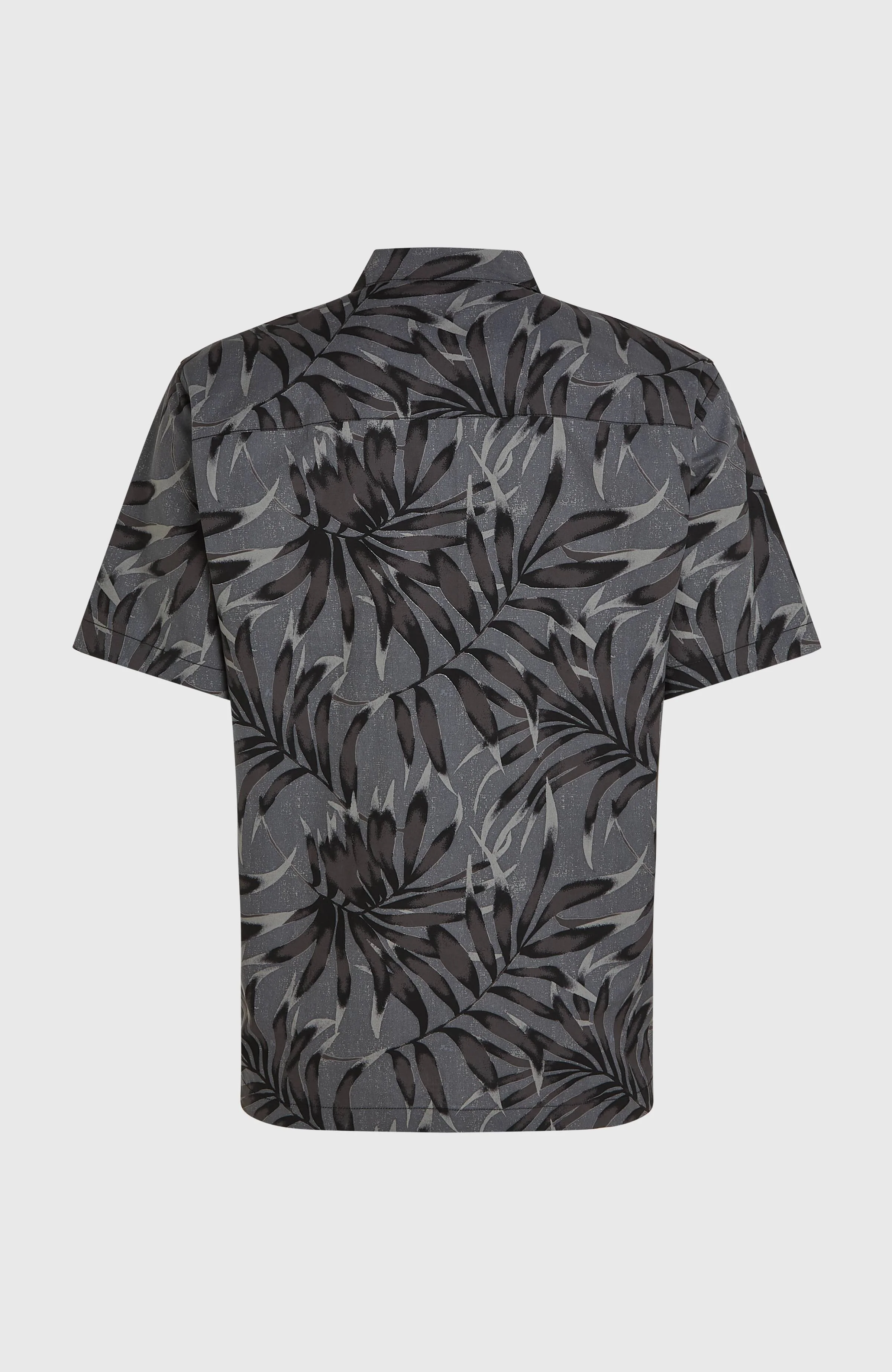 Print Shirt | Black Dipped Leaves