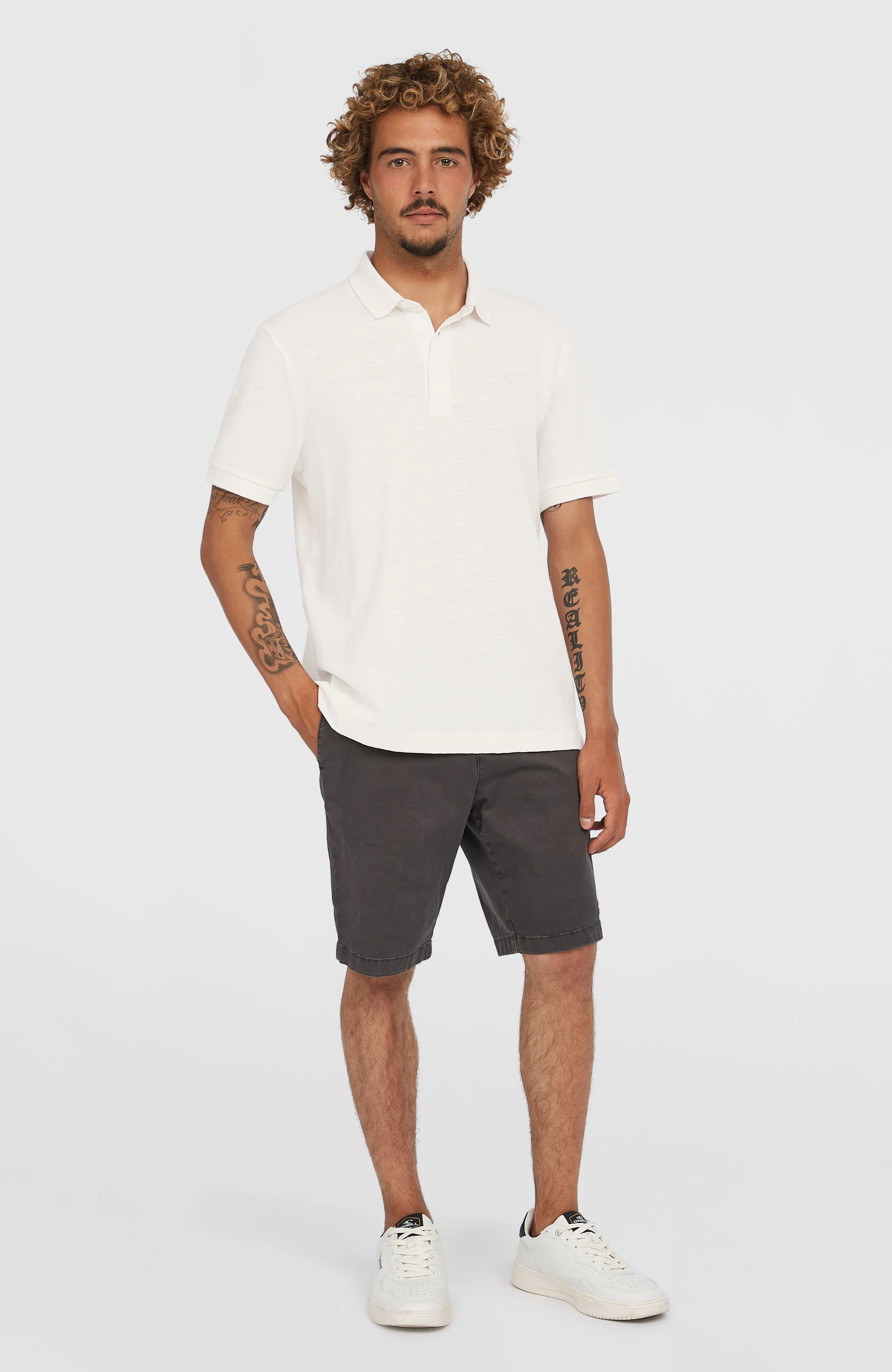 Slub Small Logo Polo | Snow White