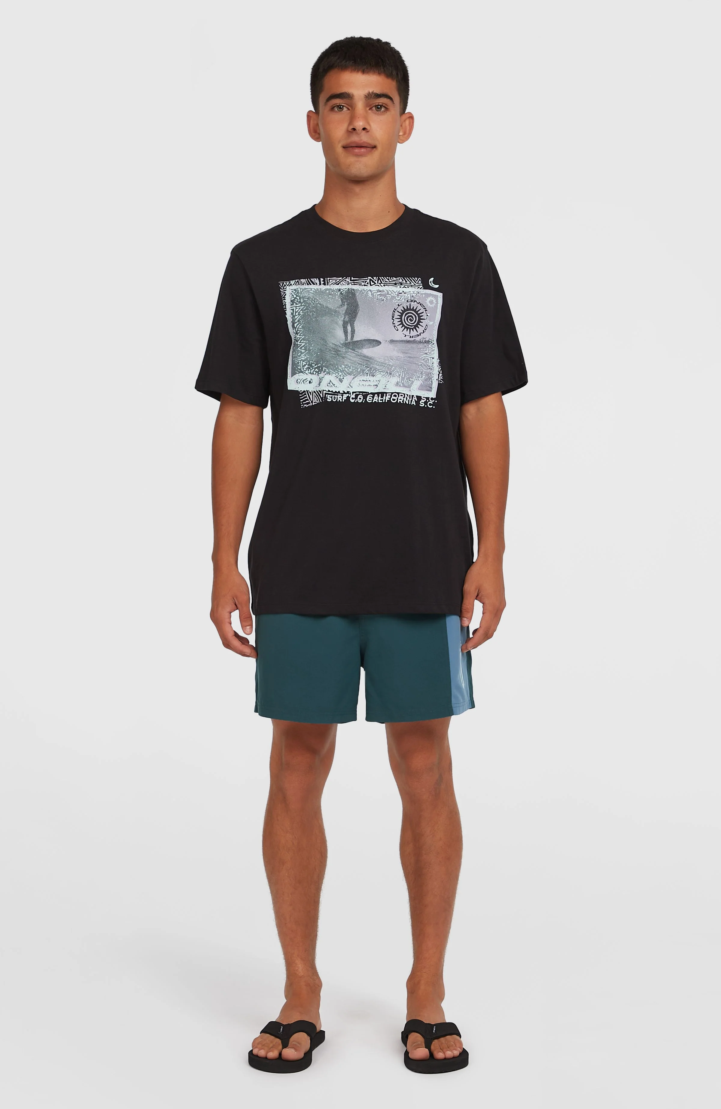 Retro 14'' Swim Shorts | Alma Steel Colour Block