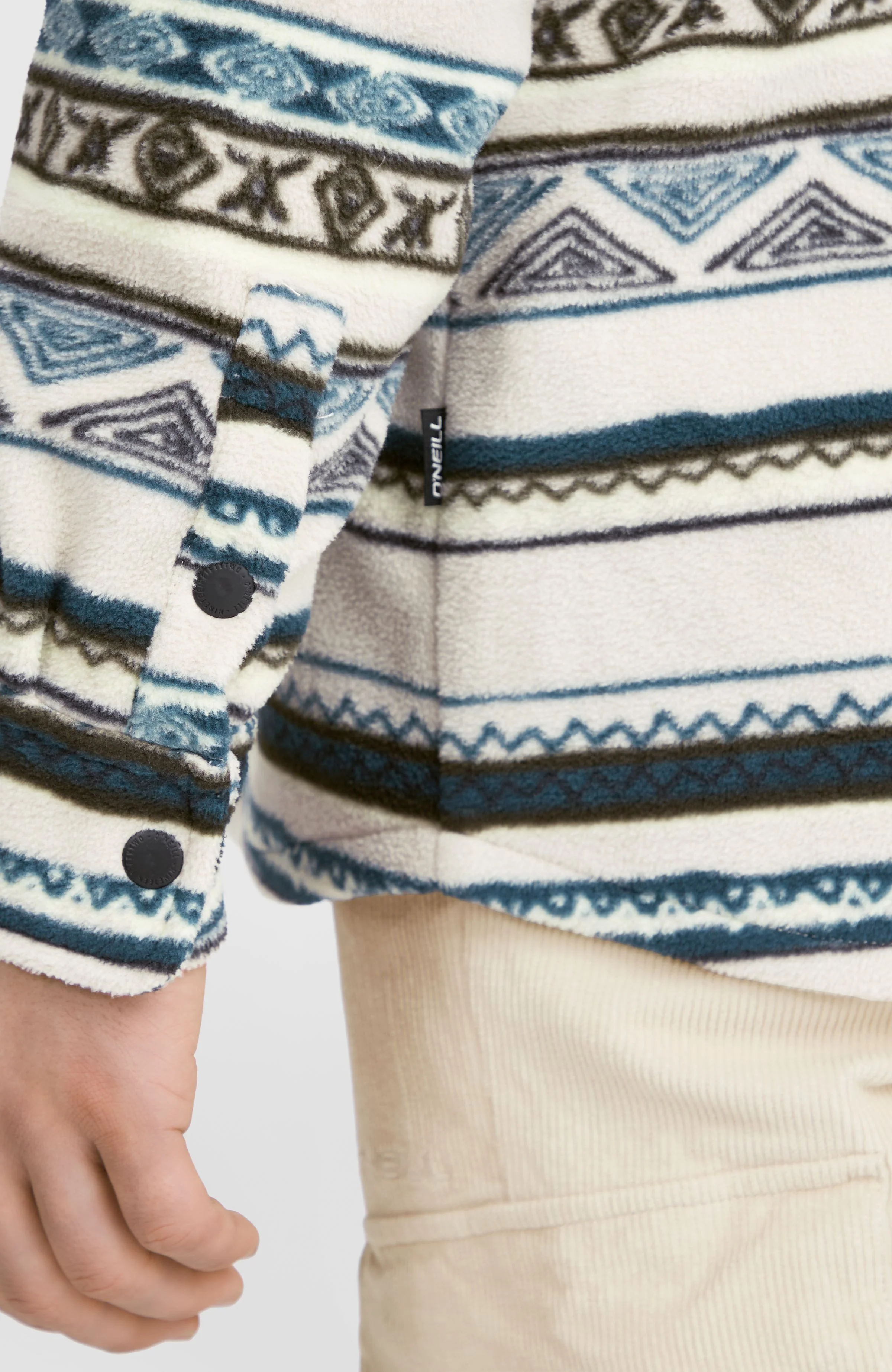 Superfleece Shirt | Grey Ikat Stripe