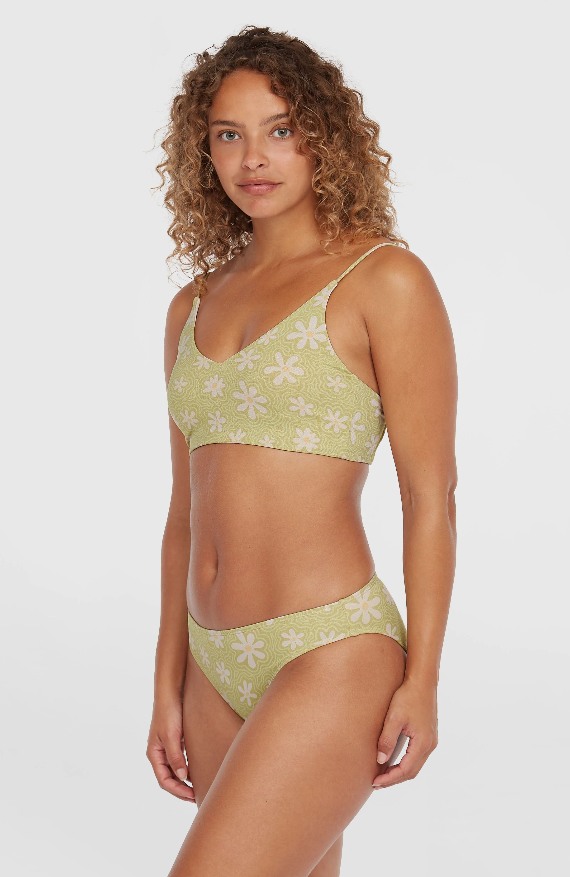 Beach Vintage Midles Rita Bikini Set | Green Daisyline