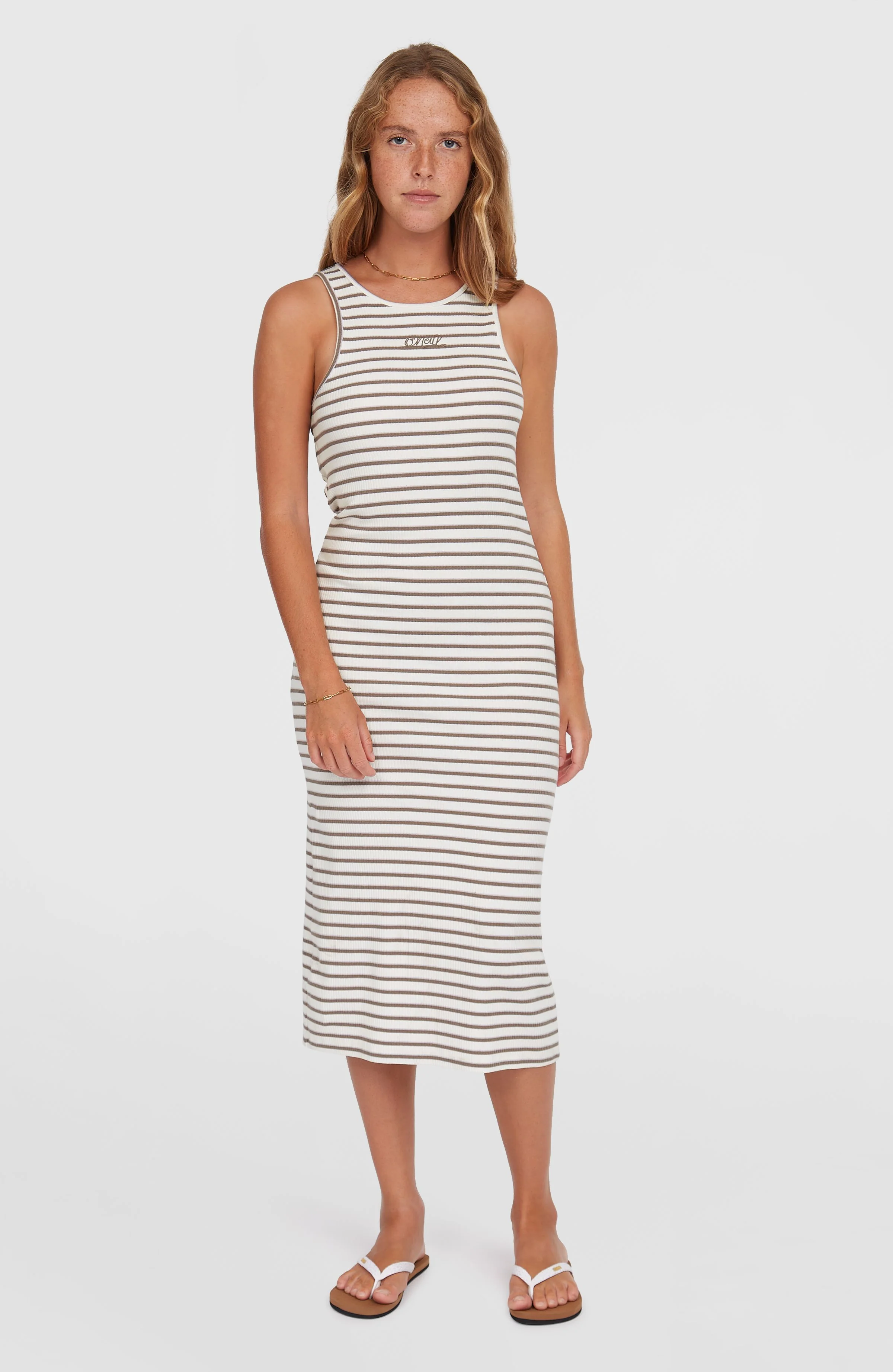 13520-jess-midi-rib-dress-white-yarn-dye-stripe-1.webp Jess Midi Rib Dress | White Yarn Dye Stripe