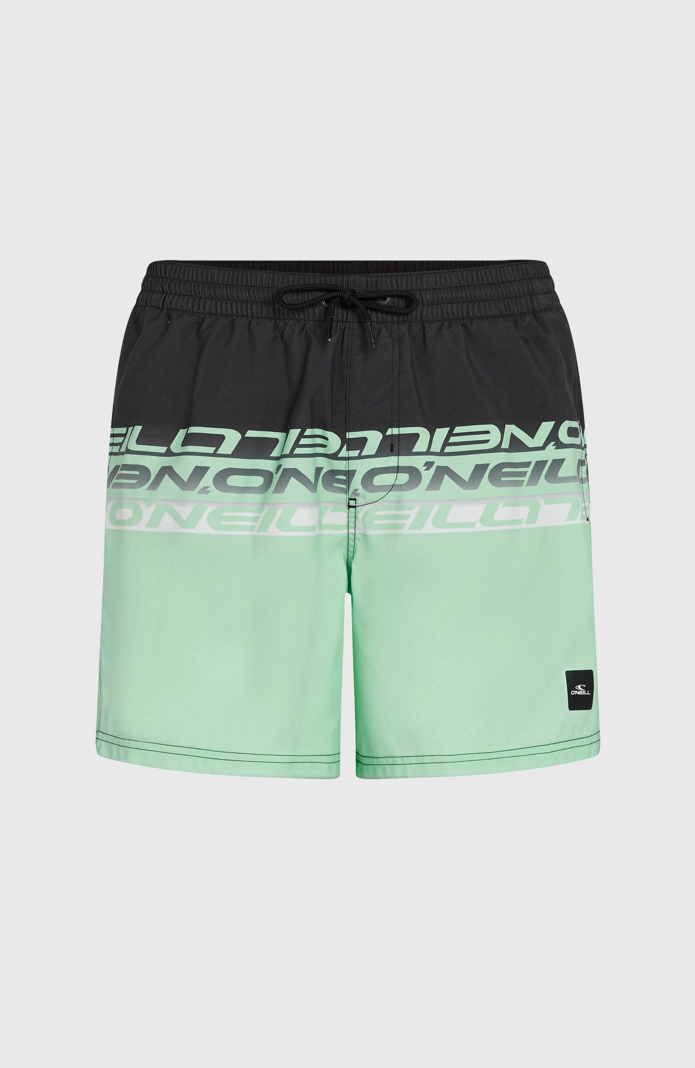 Cali Stripe 16'' Swim Shorts | Green/Black Upside Down Clean