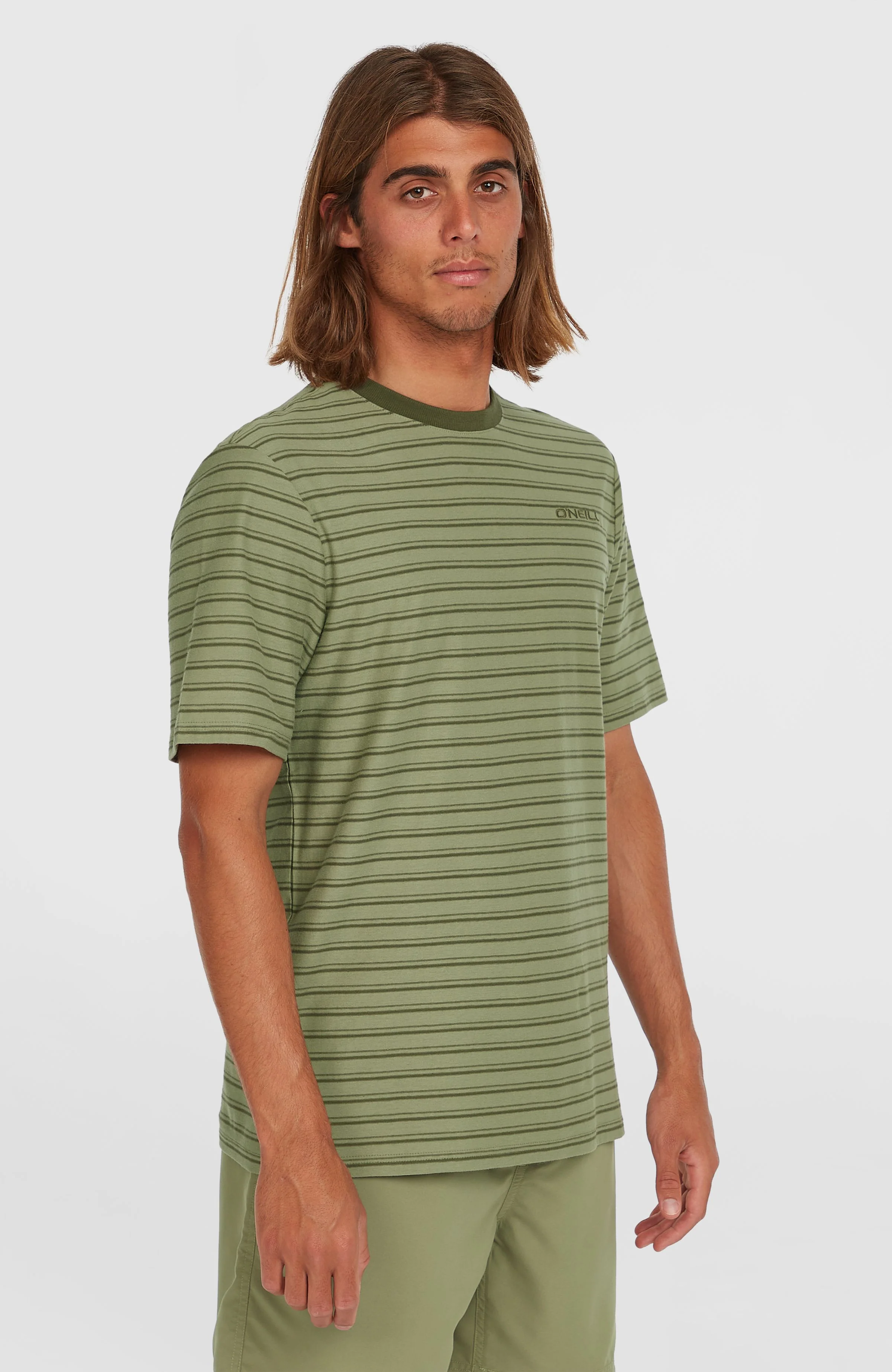 13805-yarn-stripe-t-shirt-green-cali-tee-stripe-1.webp Yarn Stripe T-Shirt | Green Cali Tee Stripe