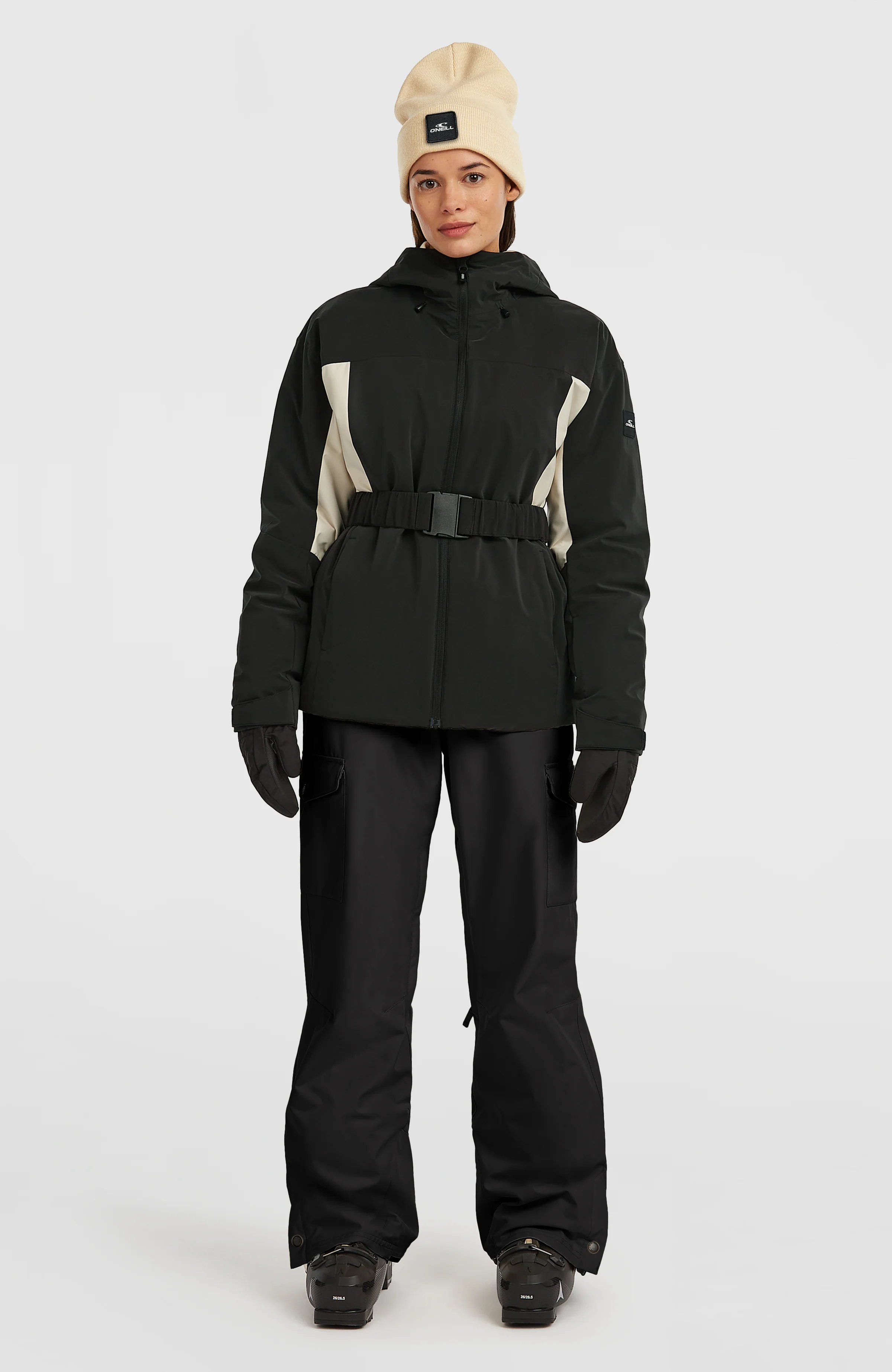 FWC'Cruz Hybrid Belted Snow Jacket | Black Out Colour Block