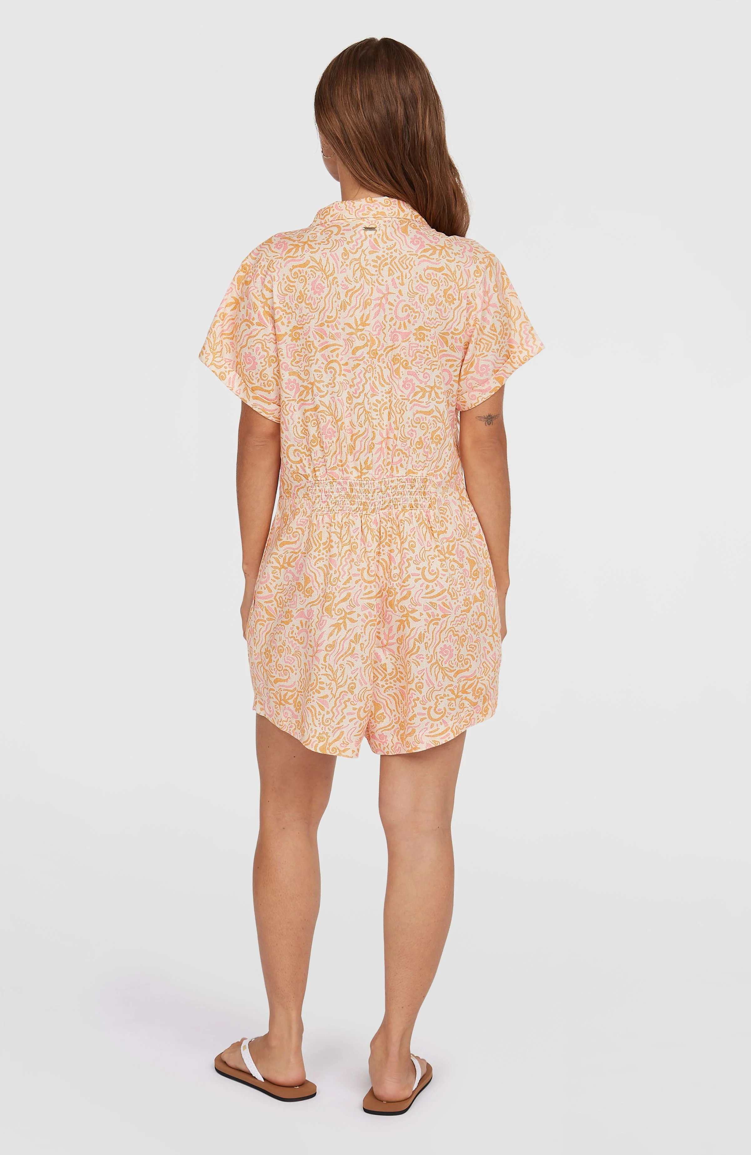 Women of the Wave Romper | White Abstract Wave