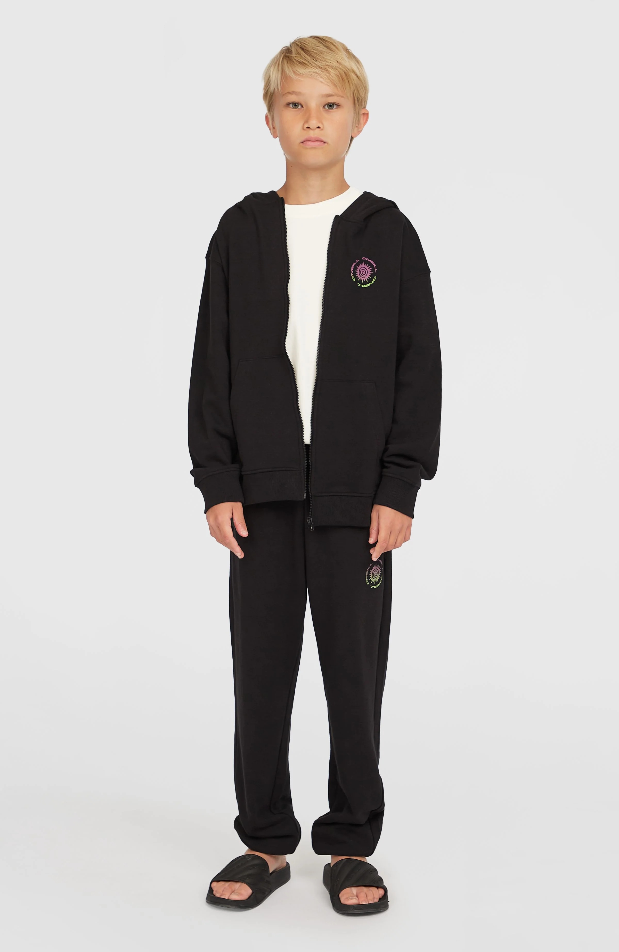 Graphic Full Zip Hoodie | Black Out