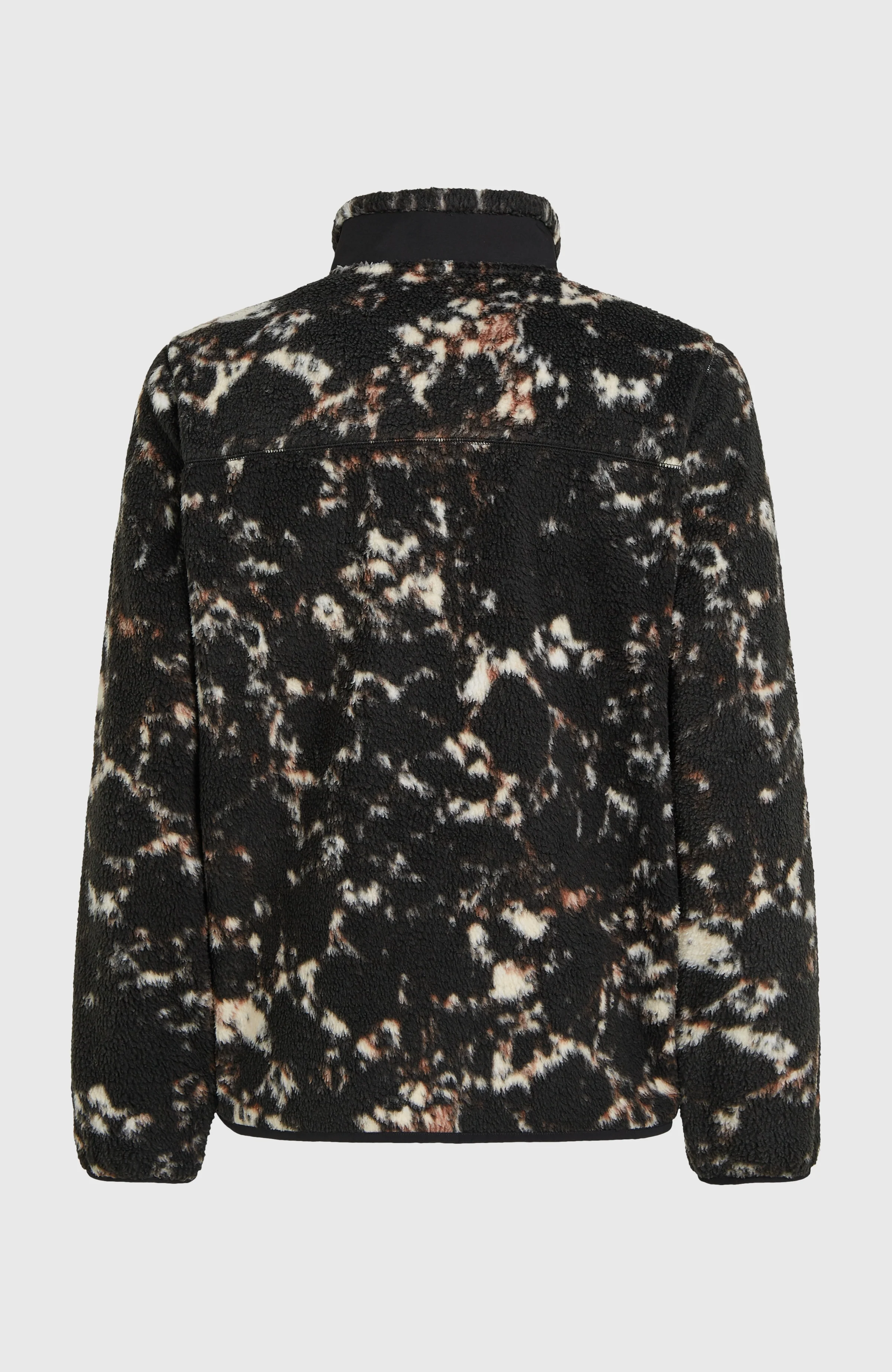 Must-Have High-Pile Full-Zip Fleece | Black/Beige Quarry