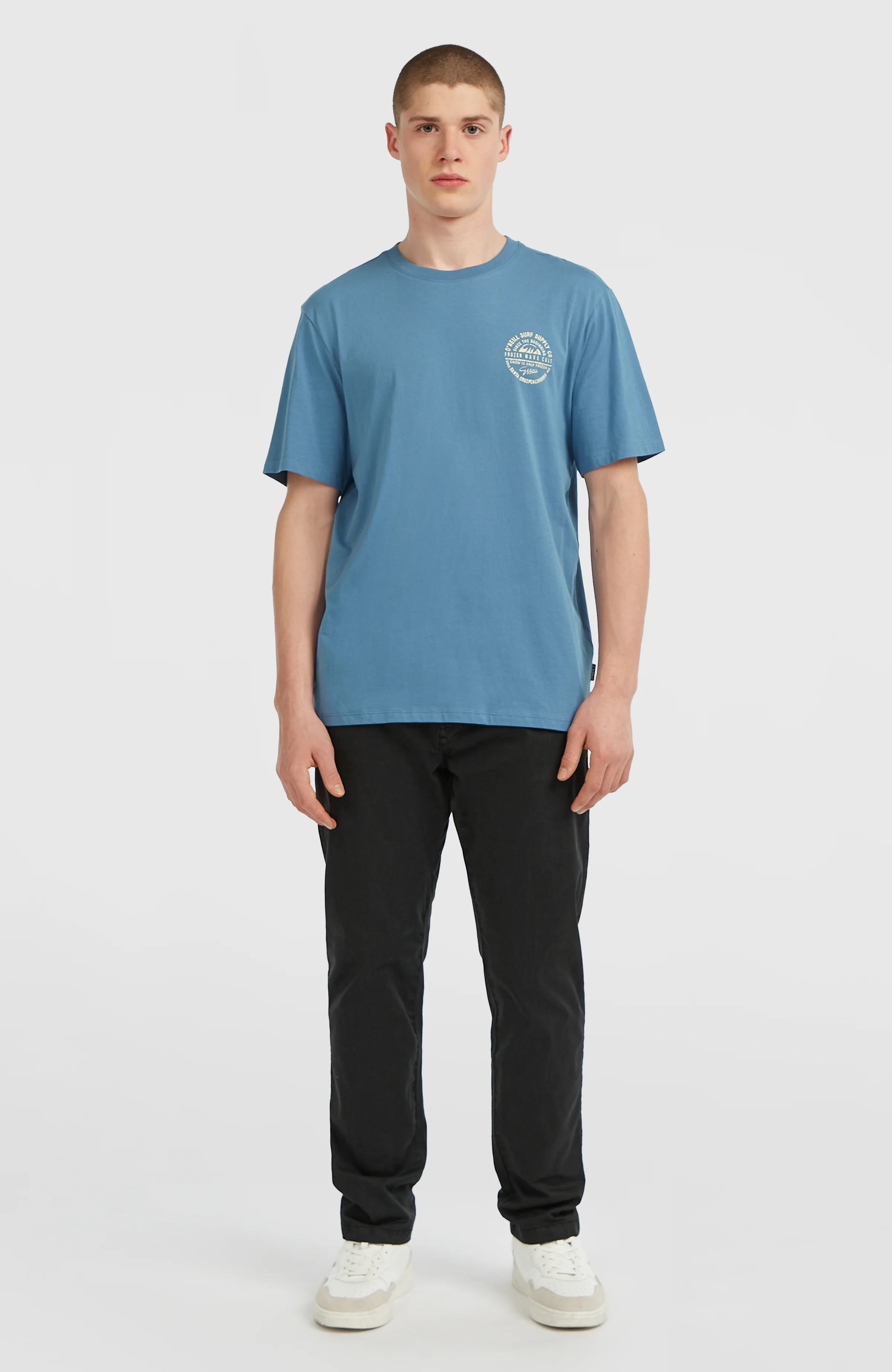 Chest-Print T-Shirt | Mozart Blue