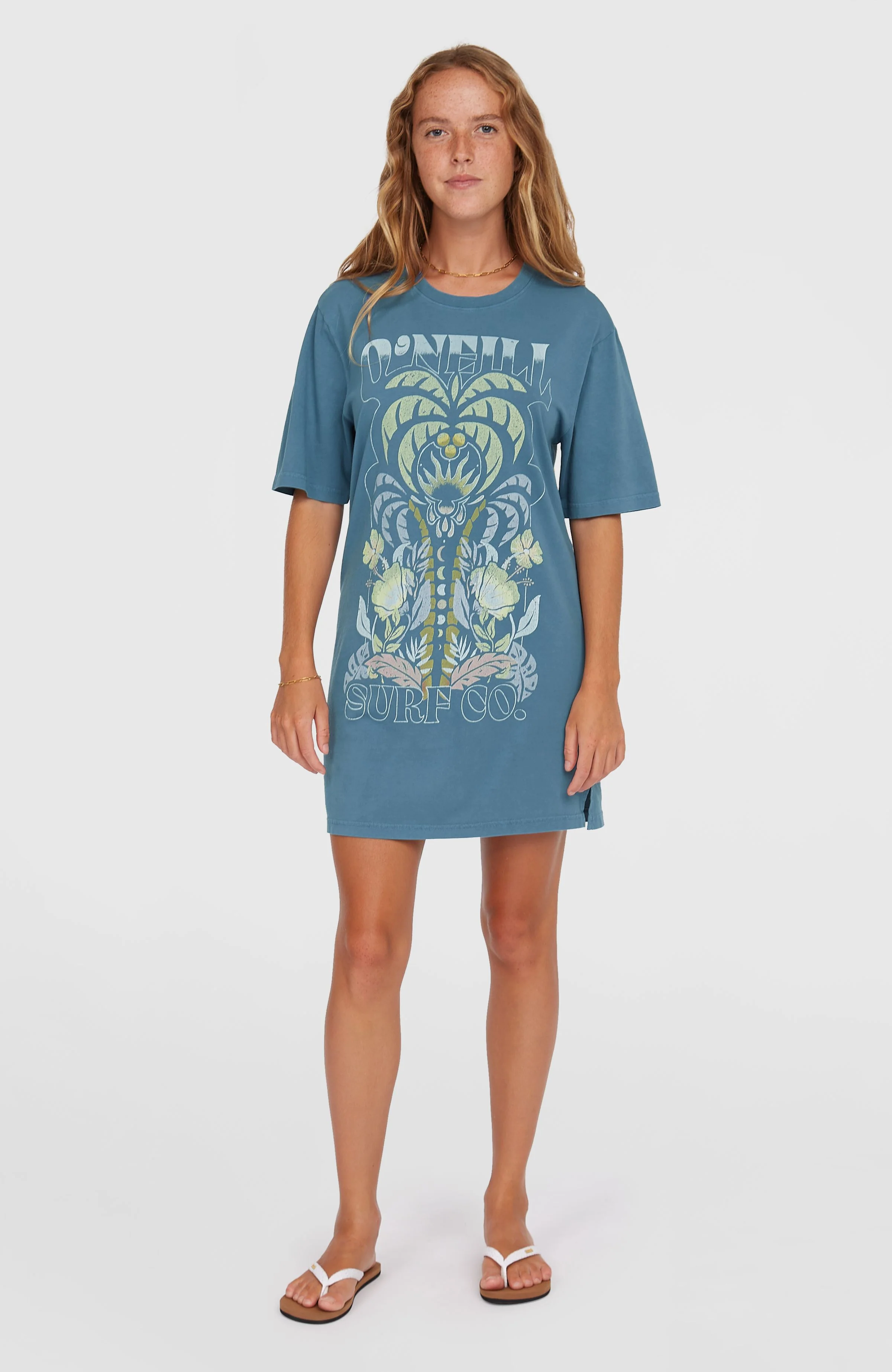 14827-beach-vintage-tee-dress-copen-blue-1.webp Beach Vintage Tee Dress | Copen Blue