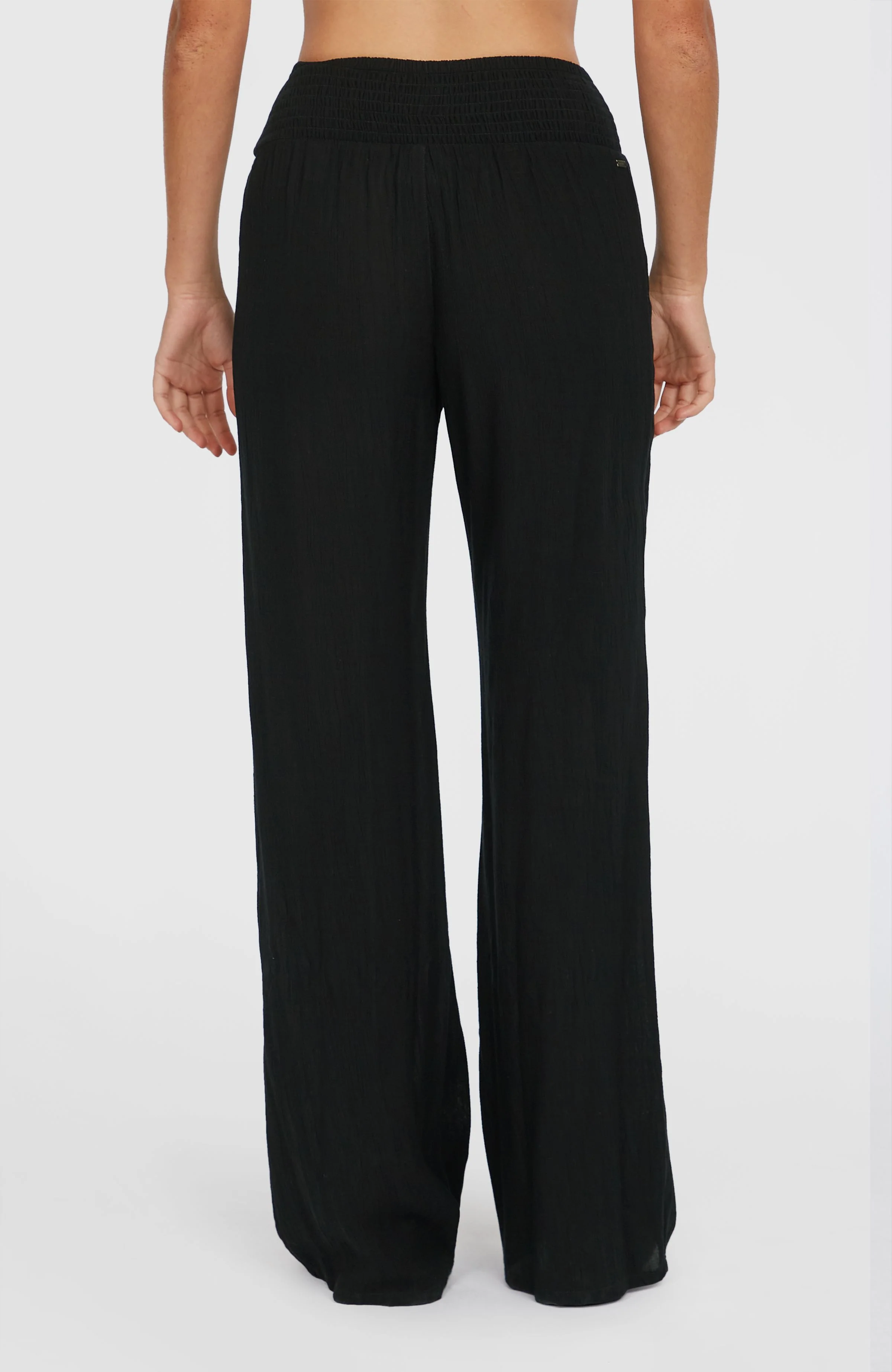 Johnny Smocked Waist Pants | Black Out