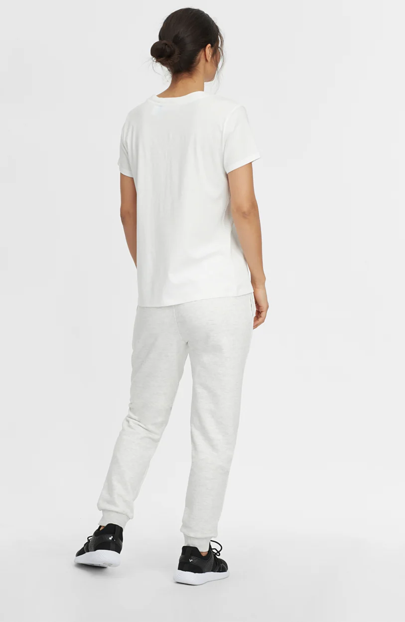 Triple Stack V-Neck T-Shirt | Powder White