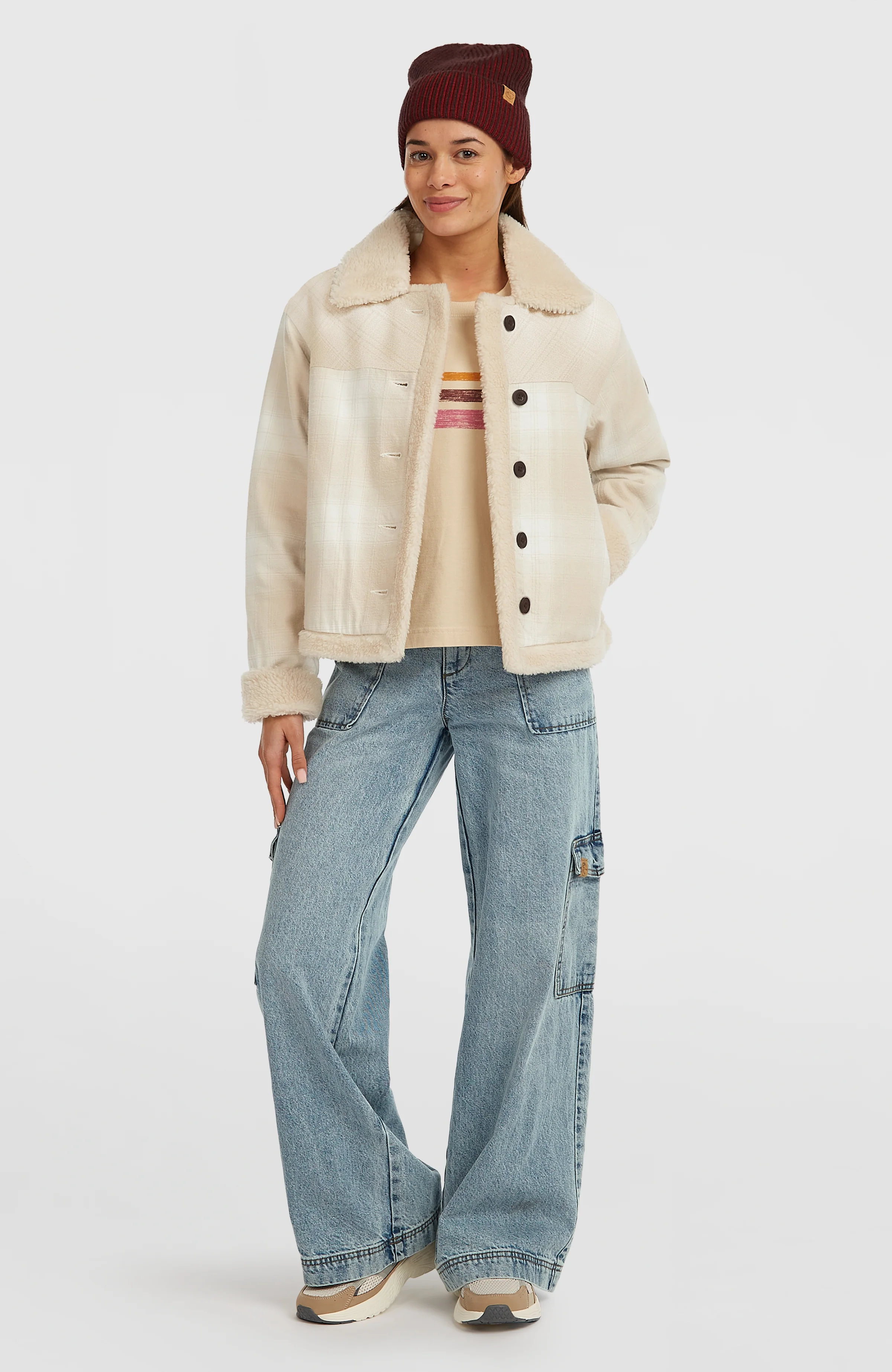 O'Riginals Fleece-Lined Jacket | Beige Check