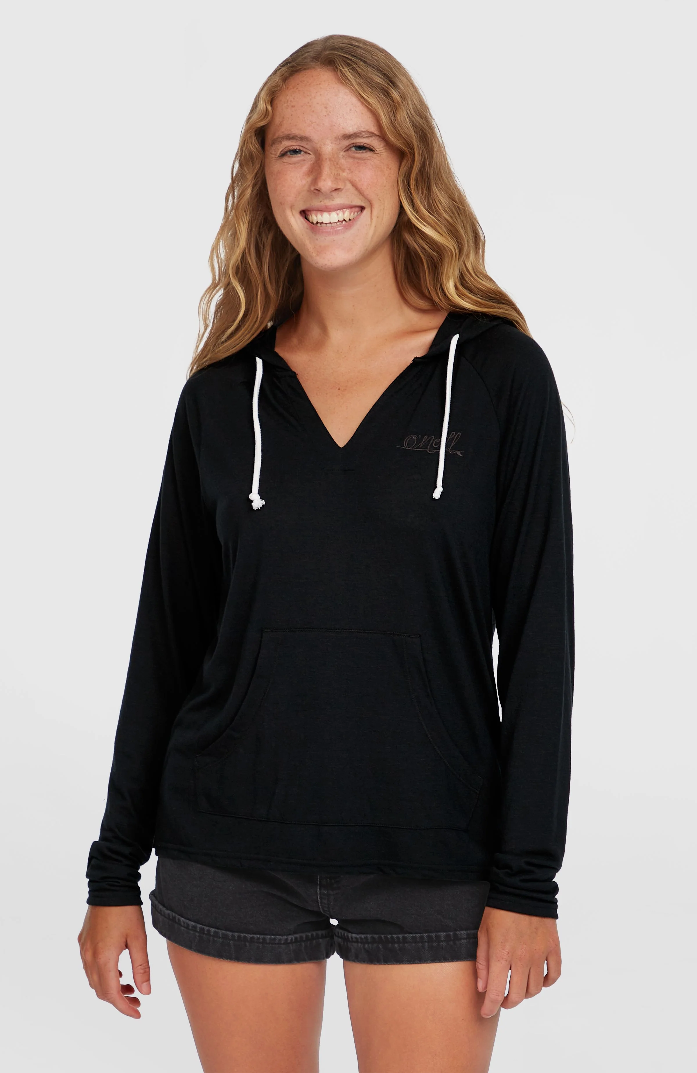 Essentials Long Sleeve Hoodie | Black Out