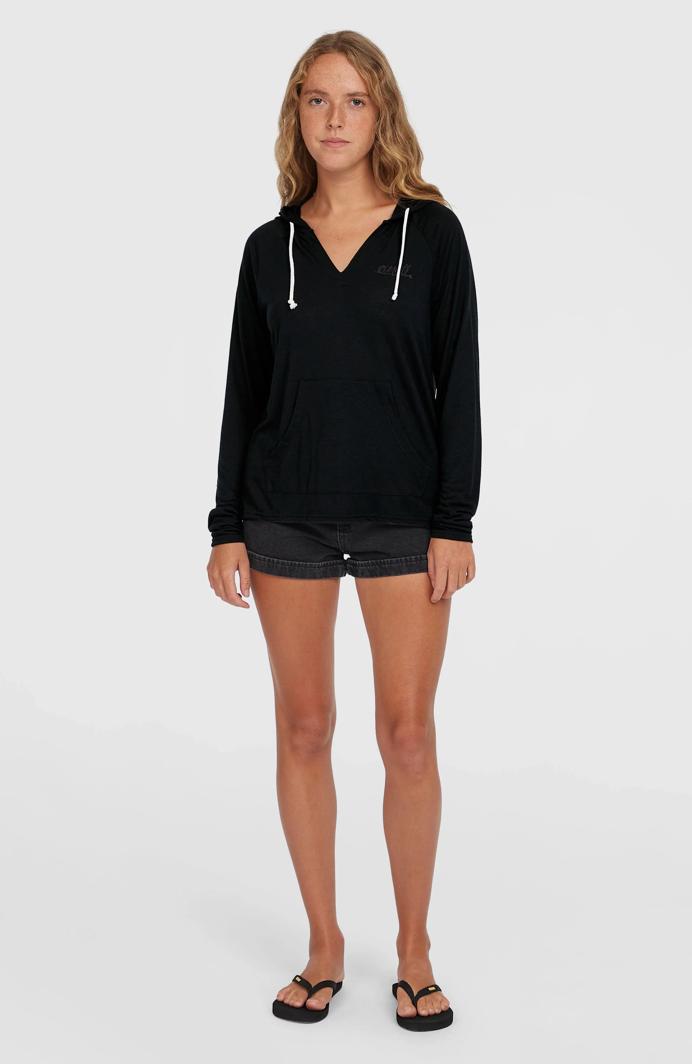 Essentials Long Sleeve Hoodie | Black Out
