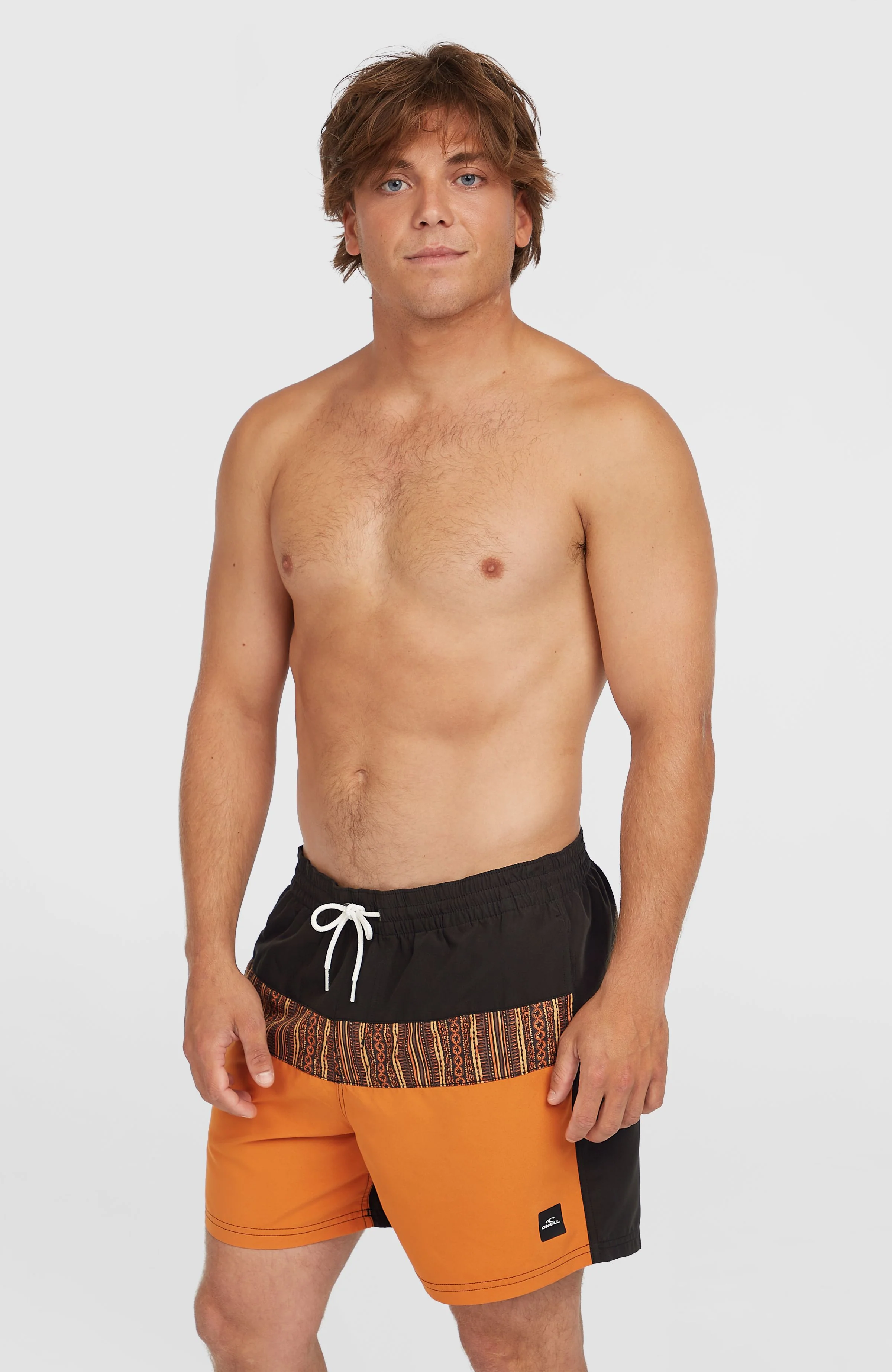 15738-cali-block-15-swim-shorts-orange-pressed-lines-1.webp Cali Block 15'' Swim Shorts | Orange Pressed Lines