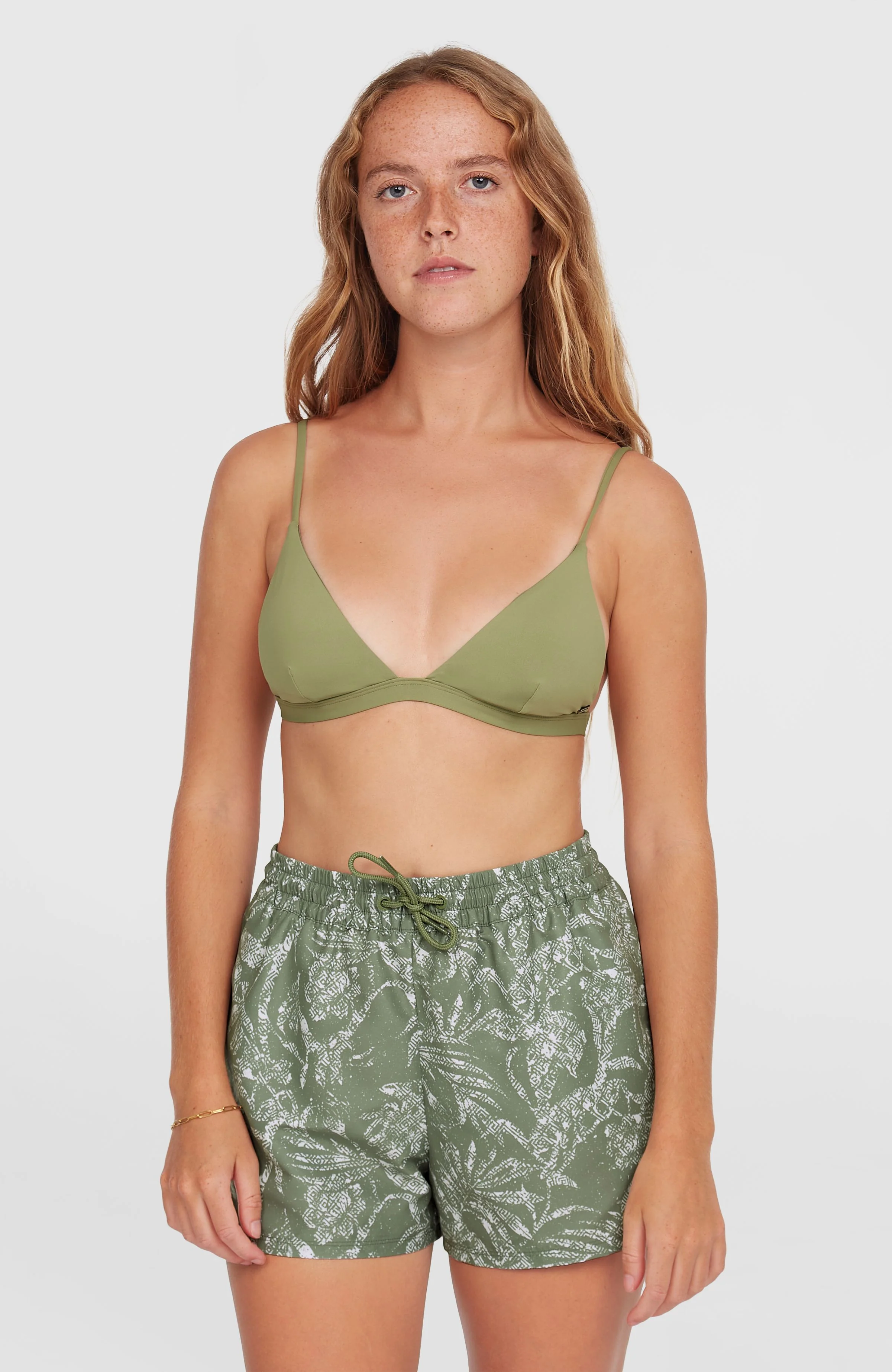 Essentials Print 12'' Swim Shorts | Green Textured Jungle