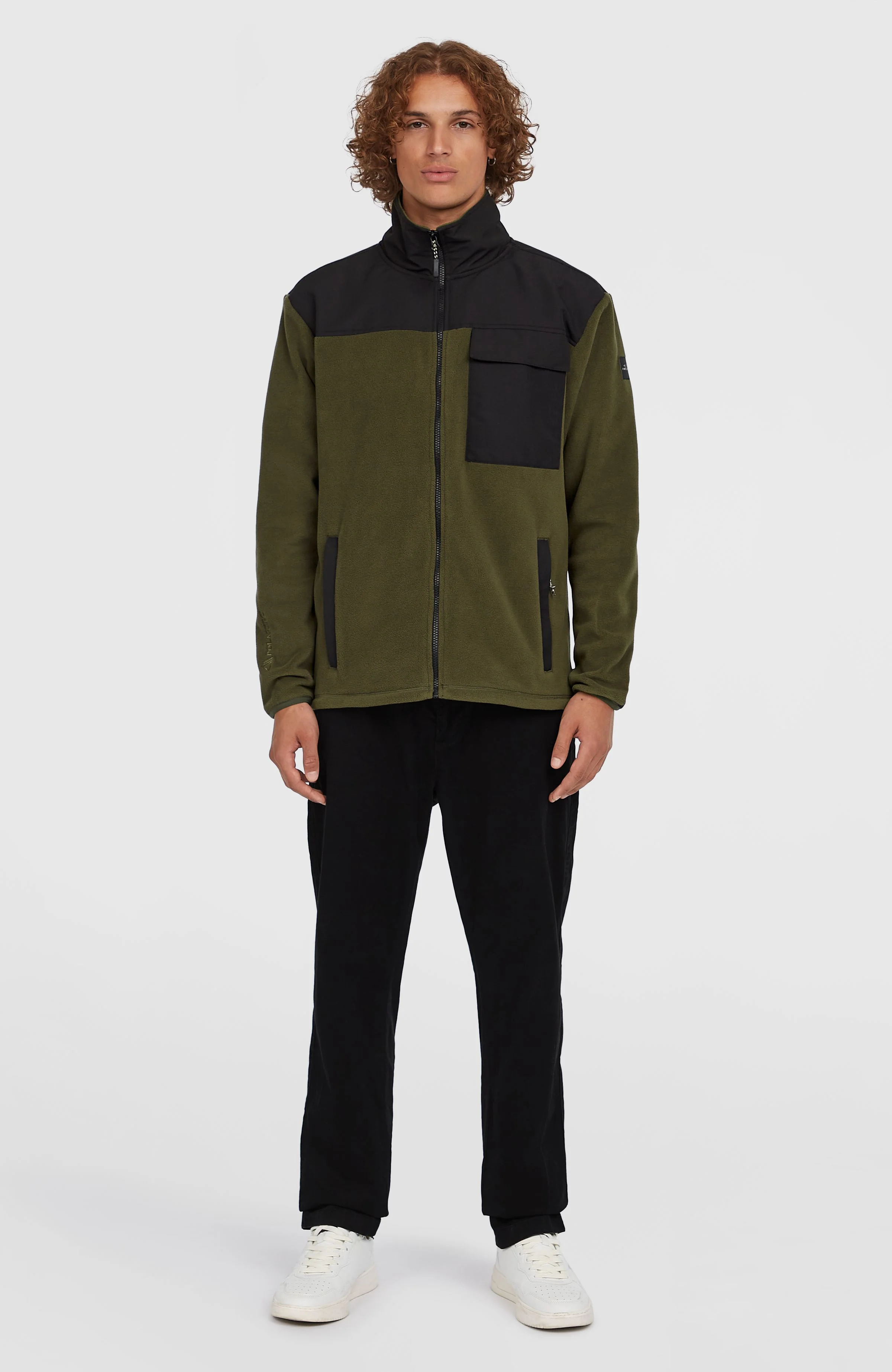 Utility Polartec® 200 Full-Zip Fleece | Forest Night Colour Block