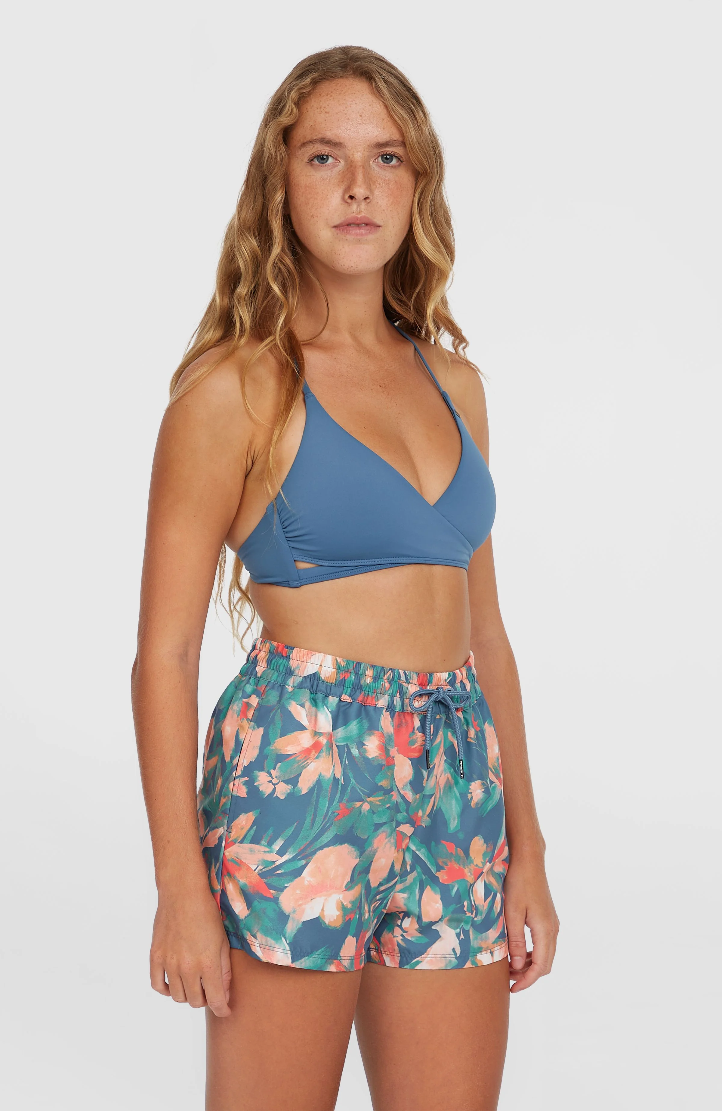 Essentials Print 12'' Swim Shorts | Blue Painted Tropics