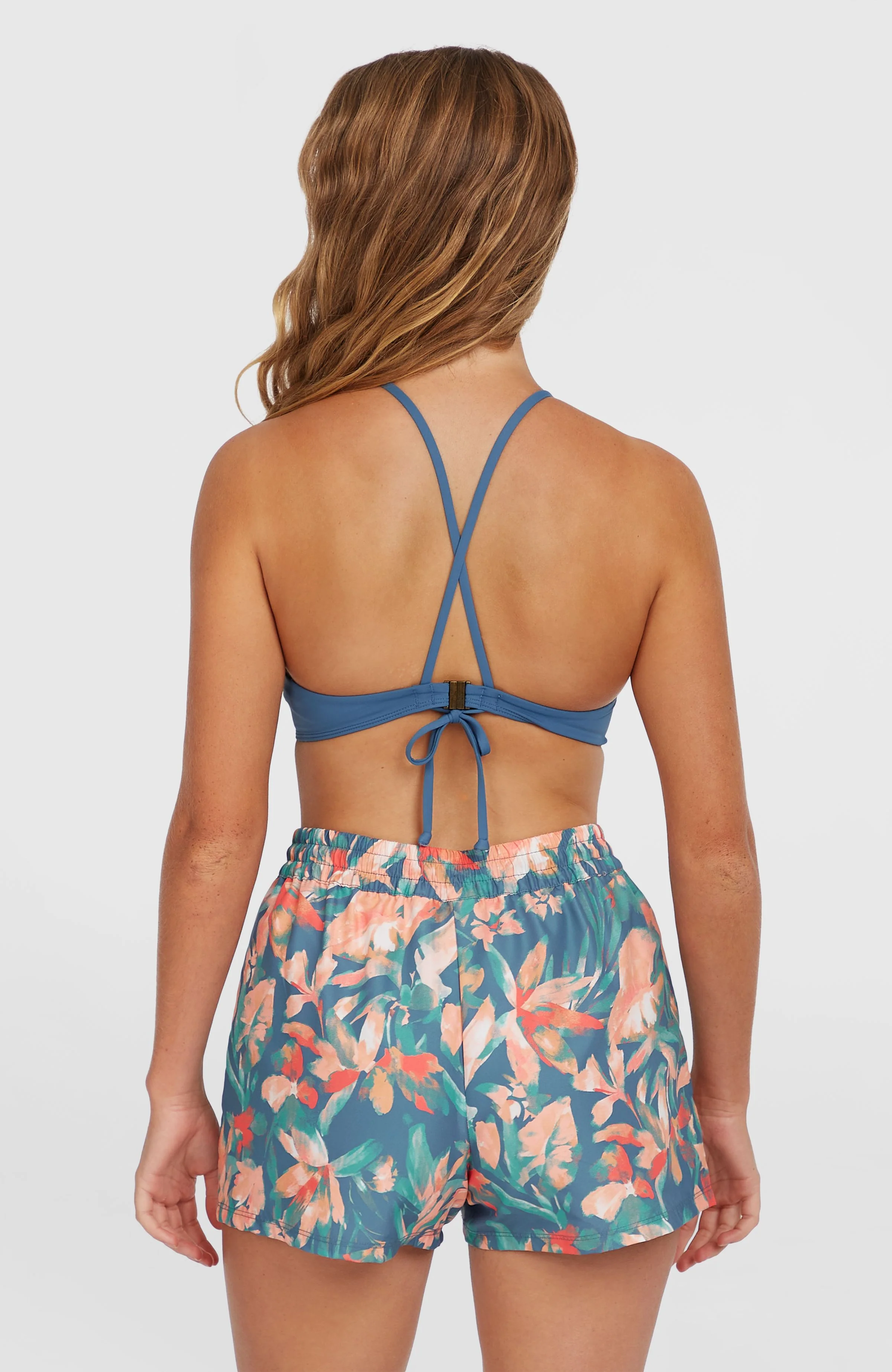Essentials Print 12'' Swim Shorts | Blue Painted Tropics