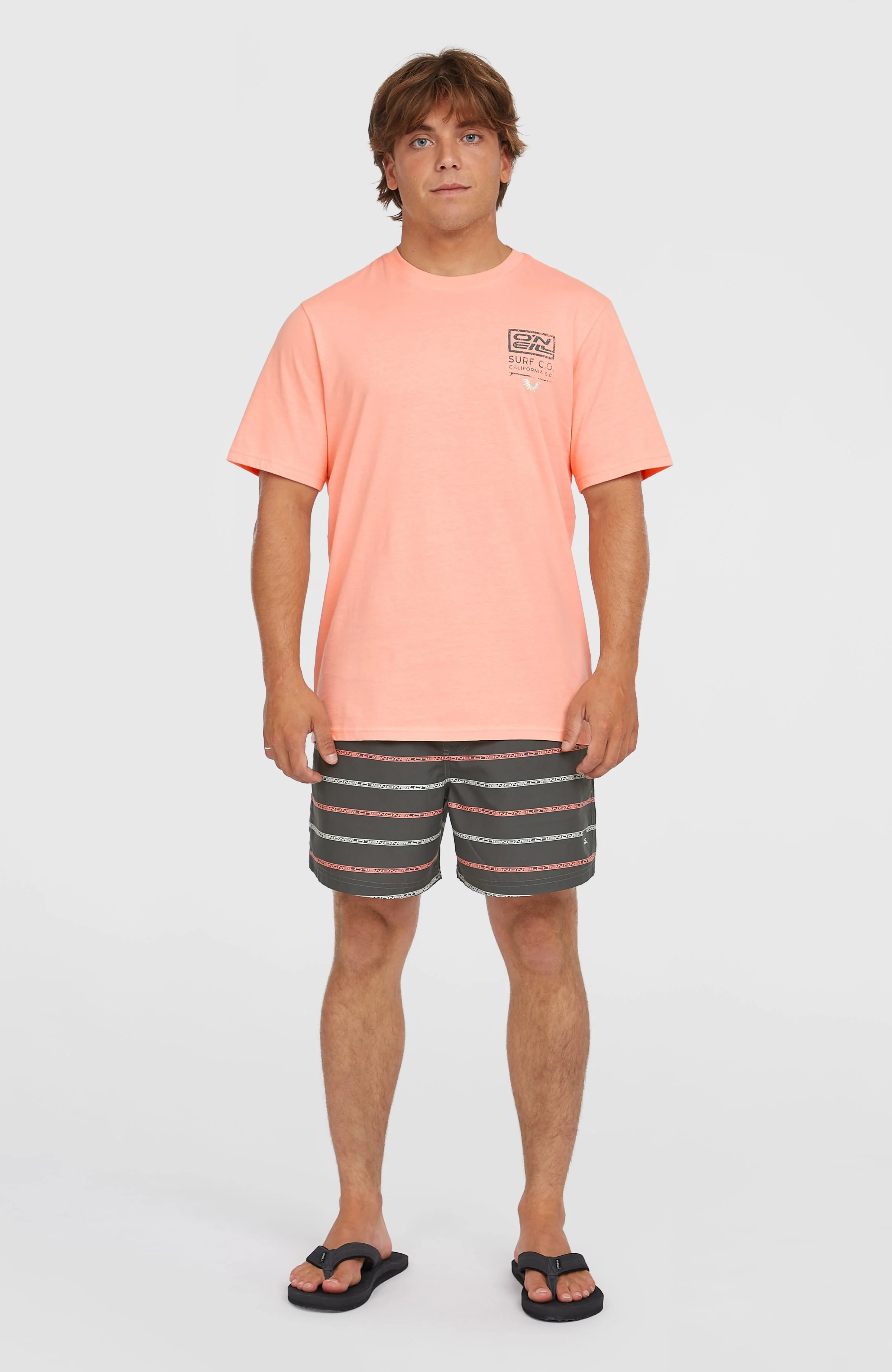 Cali First 15'' Swim Shorts | Grey O'Neill Stripe