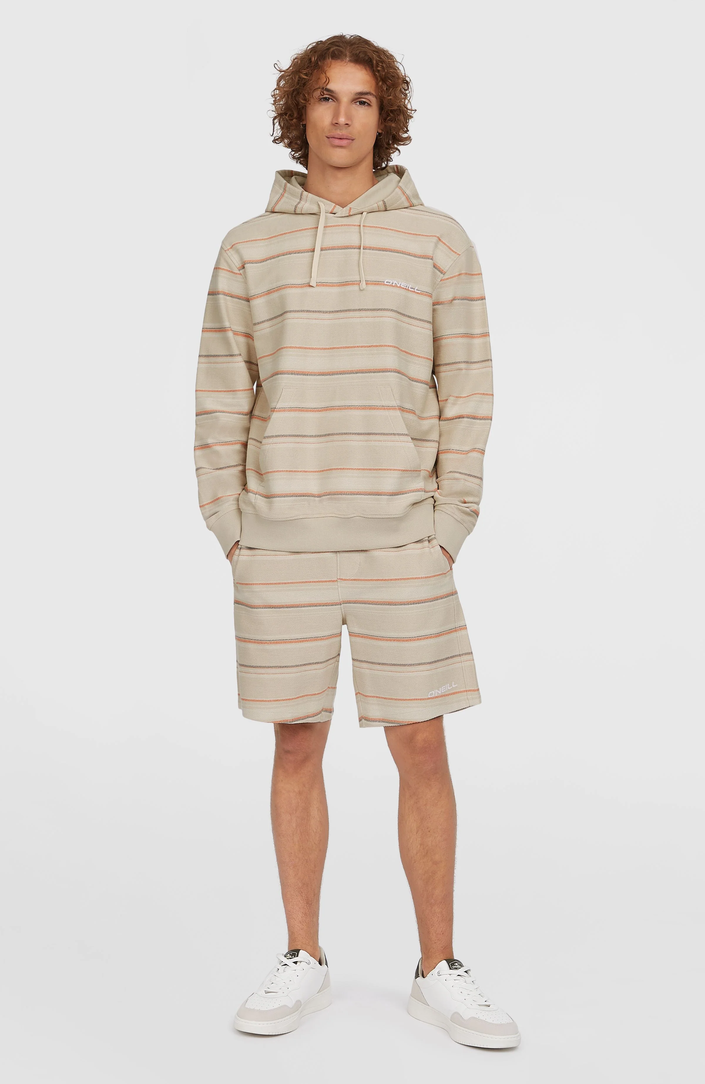 Bavaro Hoodie | Beige/Orange Bavaro Stripe