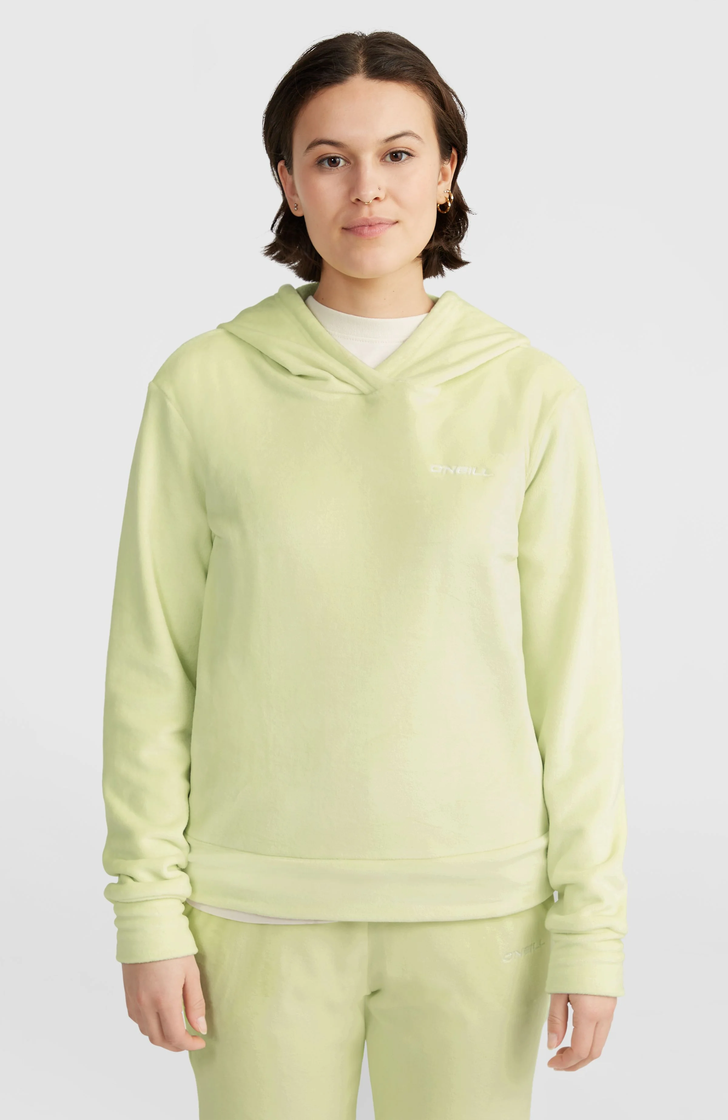 18477-velour-hoodie-fleece-lime-wash-1.webp Velour Hoodie Fleece | Lime Wash
