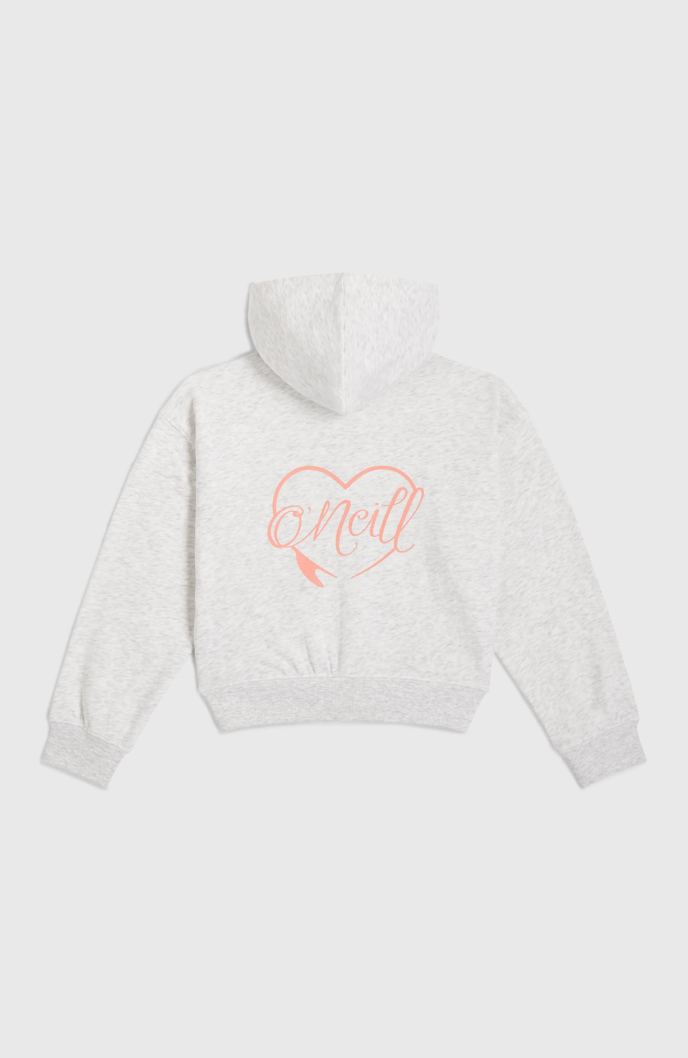 Script Falf-Zip Hoodie | White Melange