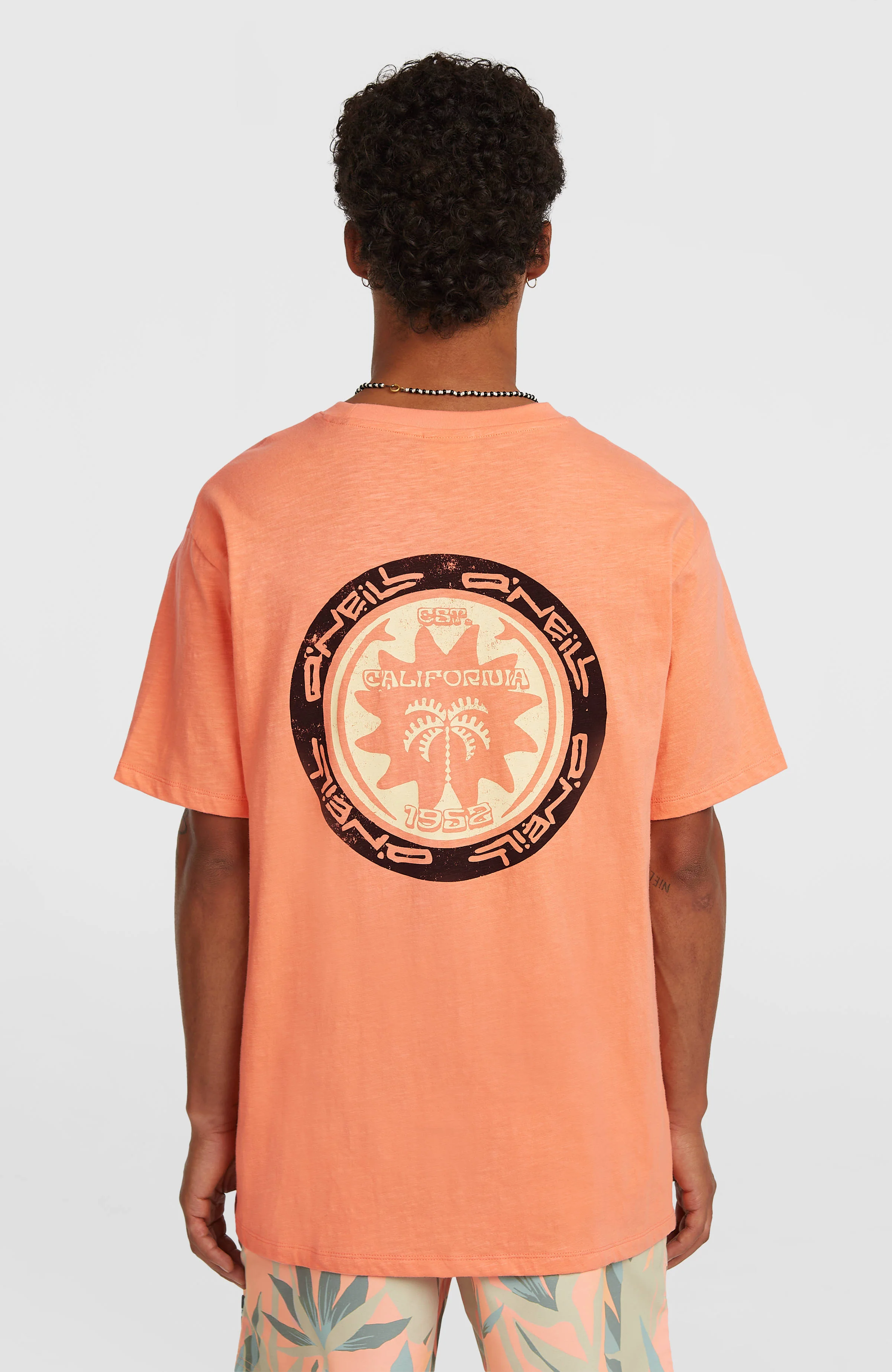 O’Neill Slub Back Print T-Shirt | Funky Peach