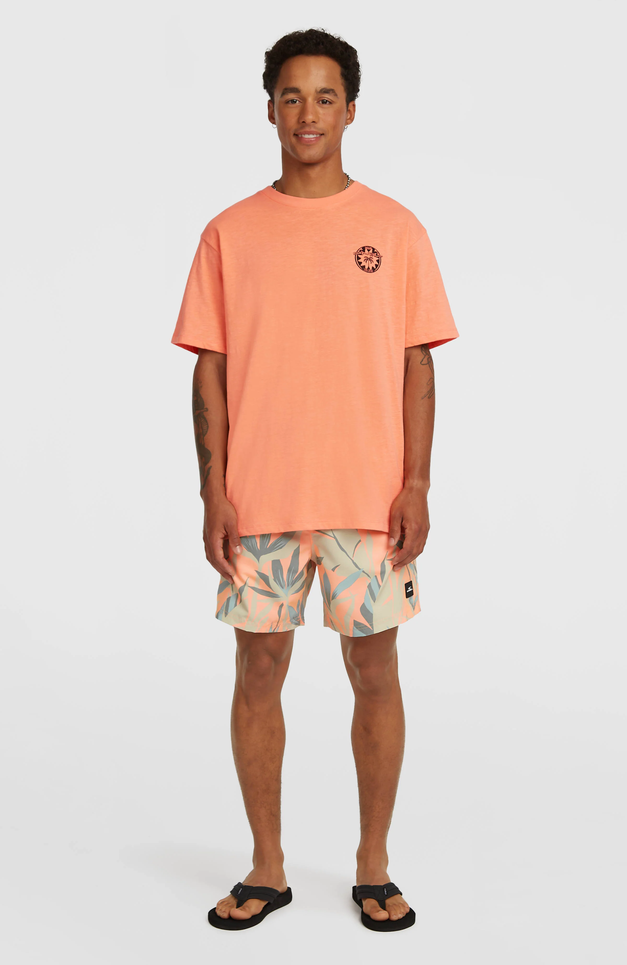 O’Neill Slub Back Print T-Shirt | Funky Peach