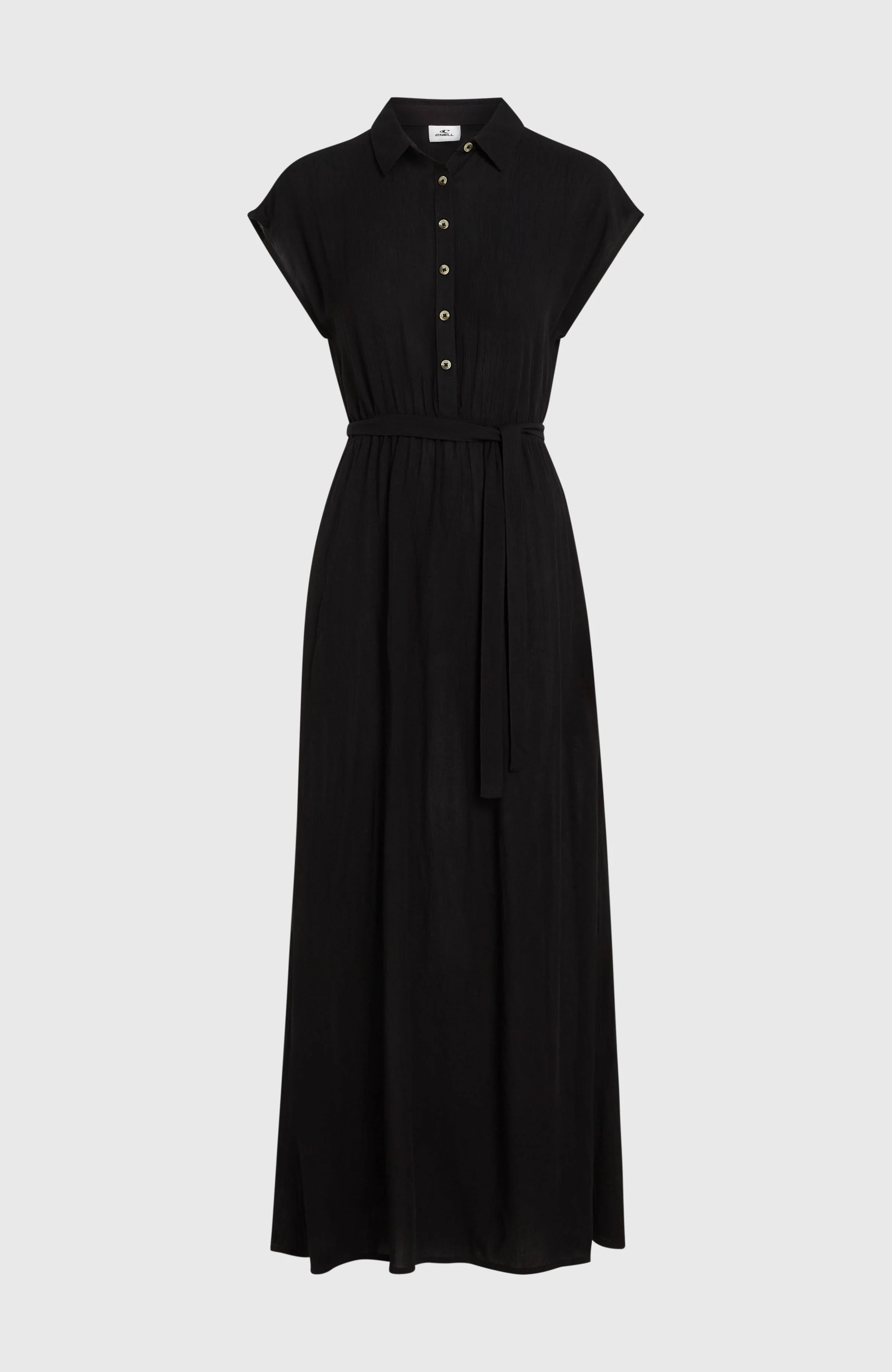 Lori Maxi Shirt Dress | Black Out