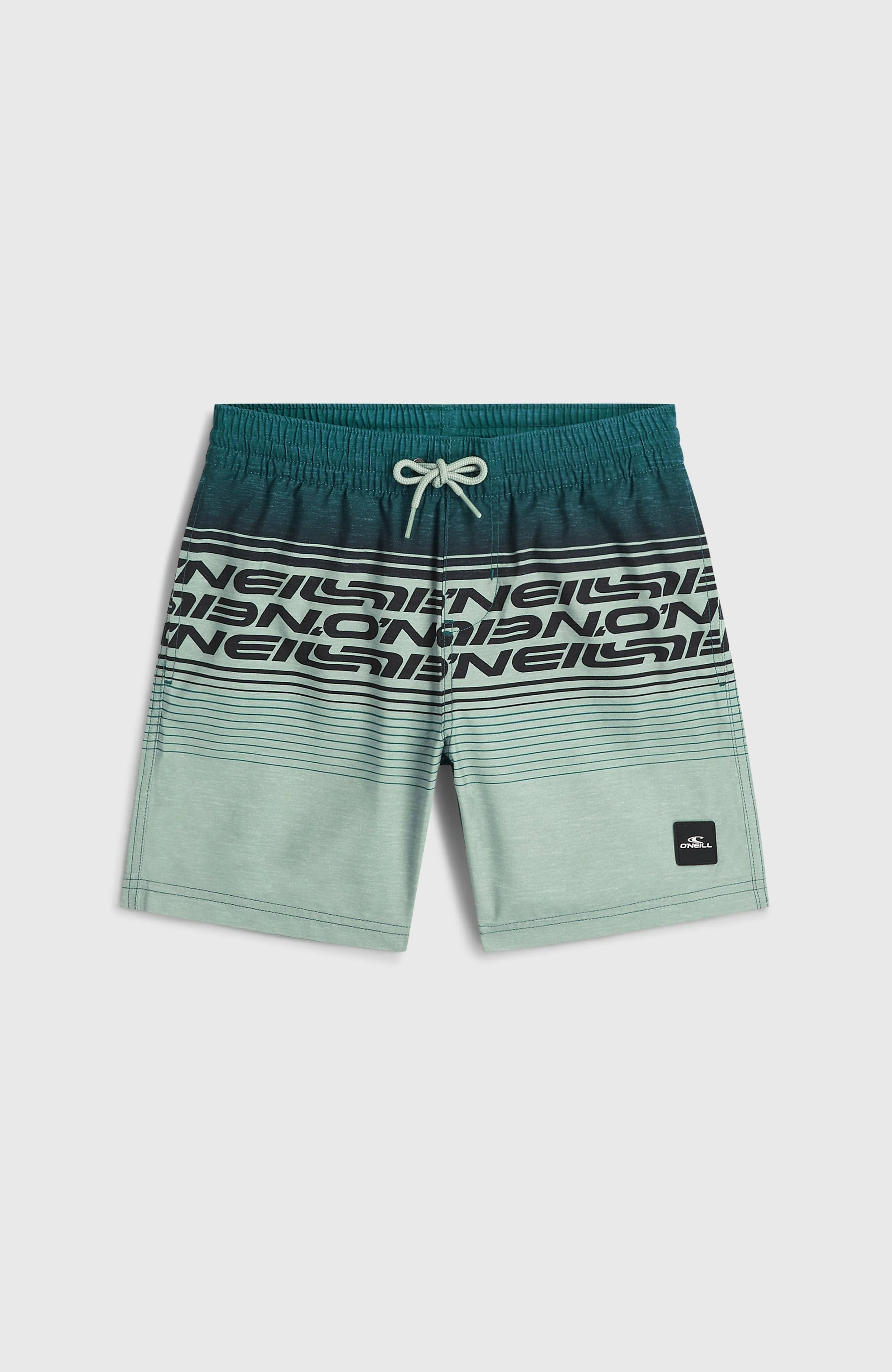 O'Neill Logo Stripe Swimshorts | Boys Green Heritage O'Neill