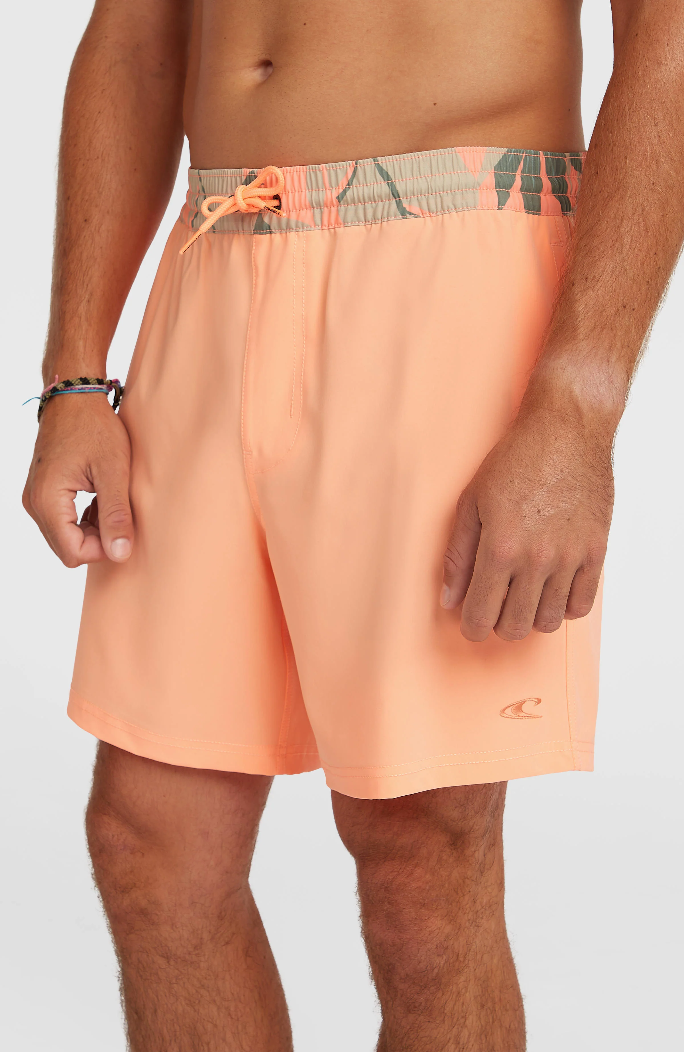 Pocket Print 16'' Swimshorts | Funky Peach