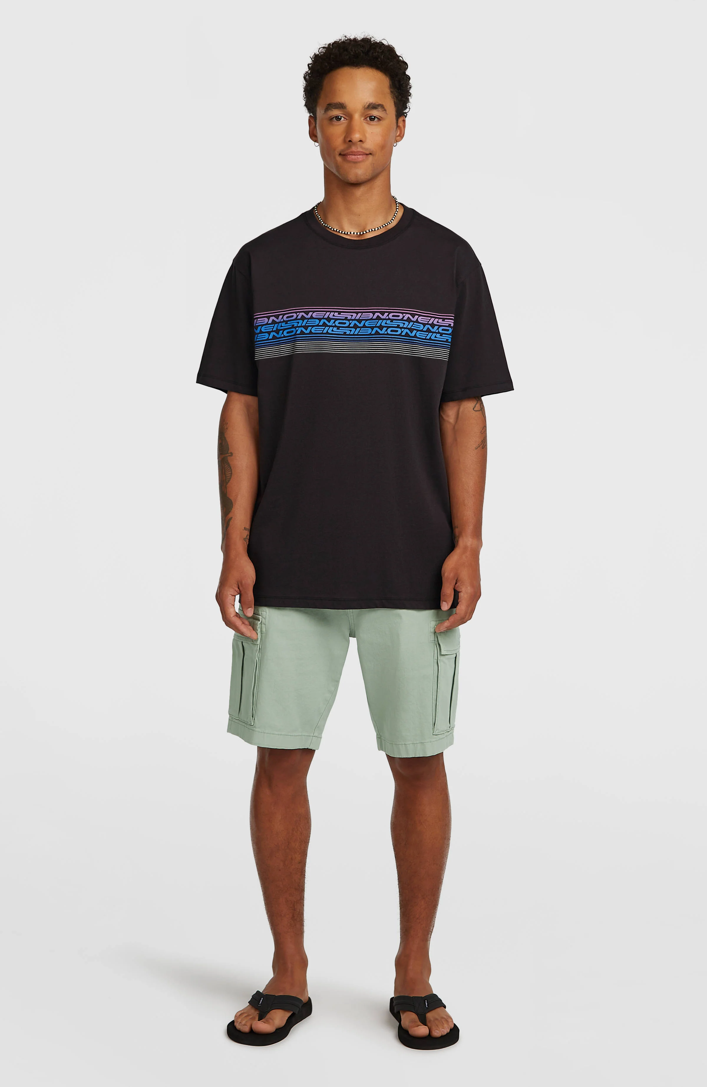 O’Neill Logo Stripe T-Shirt | Black Out