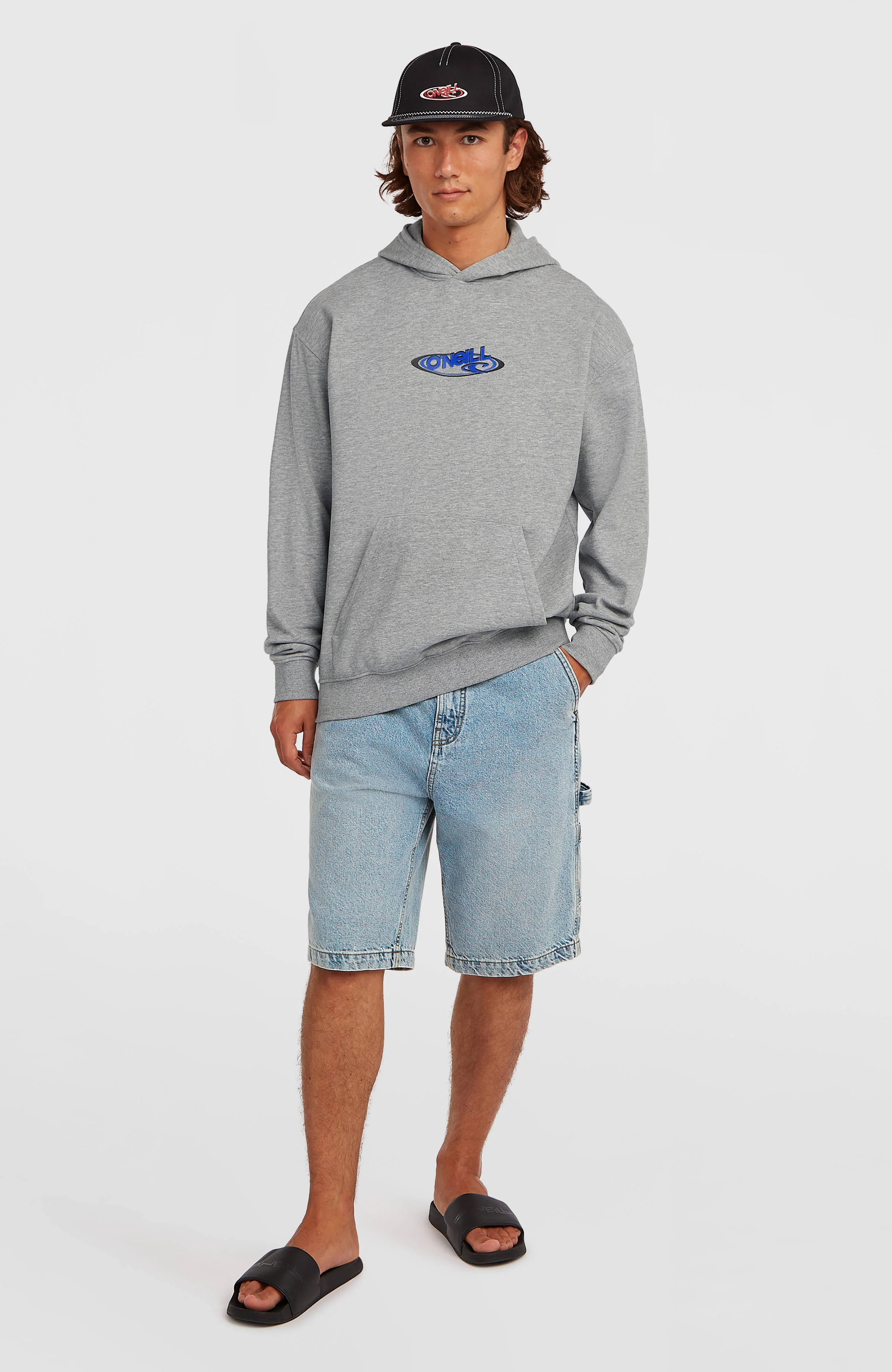 Essentials 90s Logo Hoodie | Silver Melee