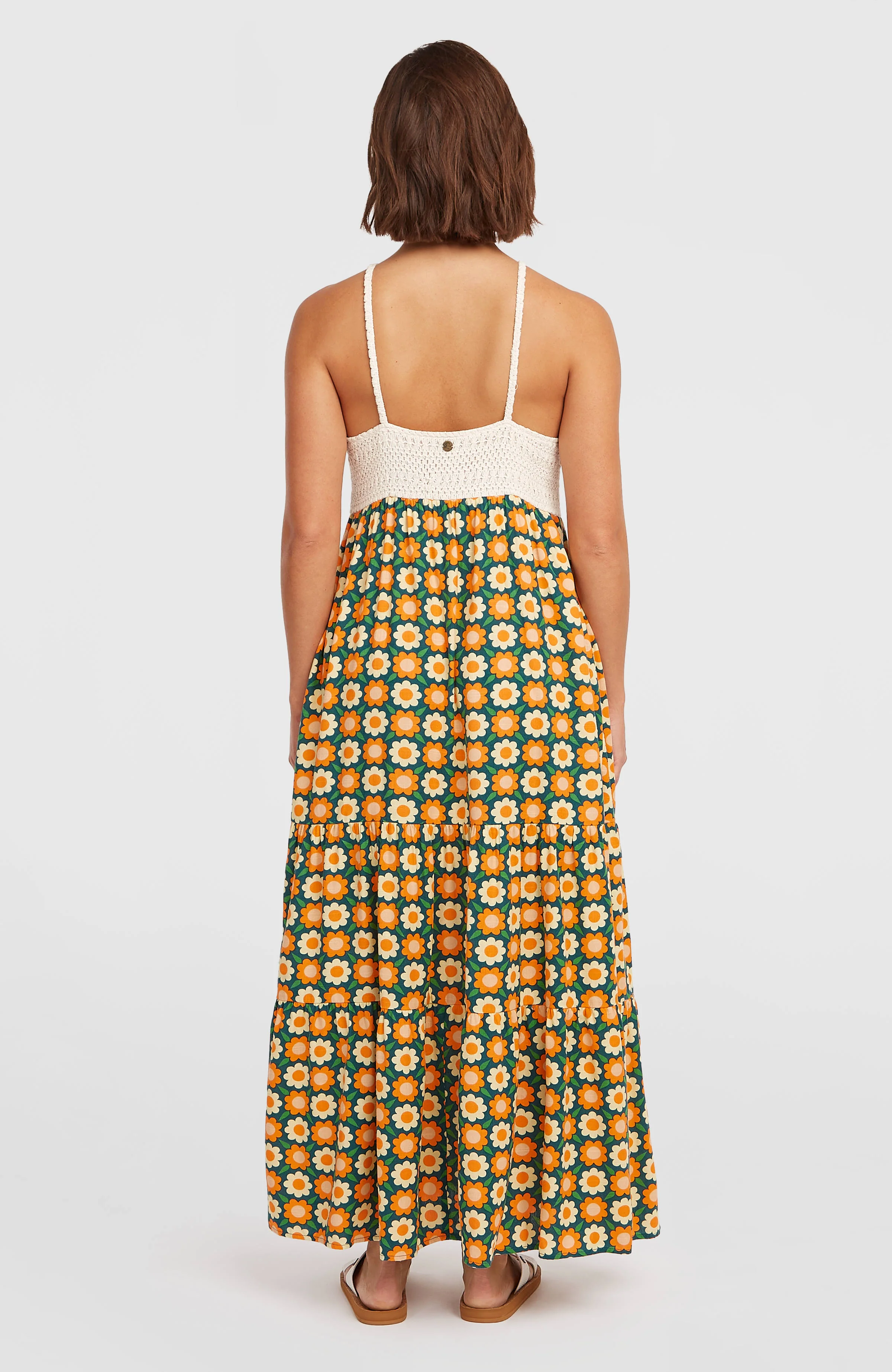 O'Riginals Maxi Dress | Green Retro Flower