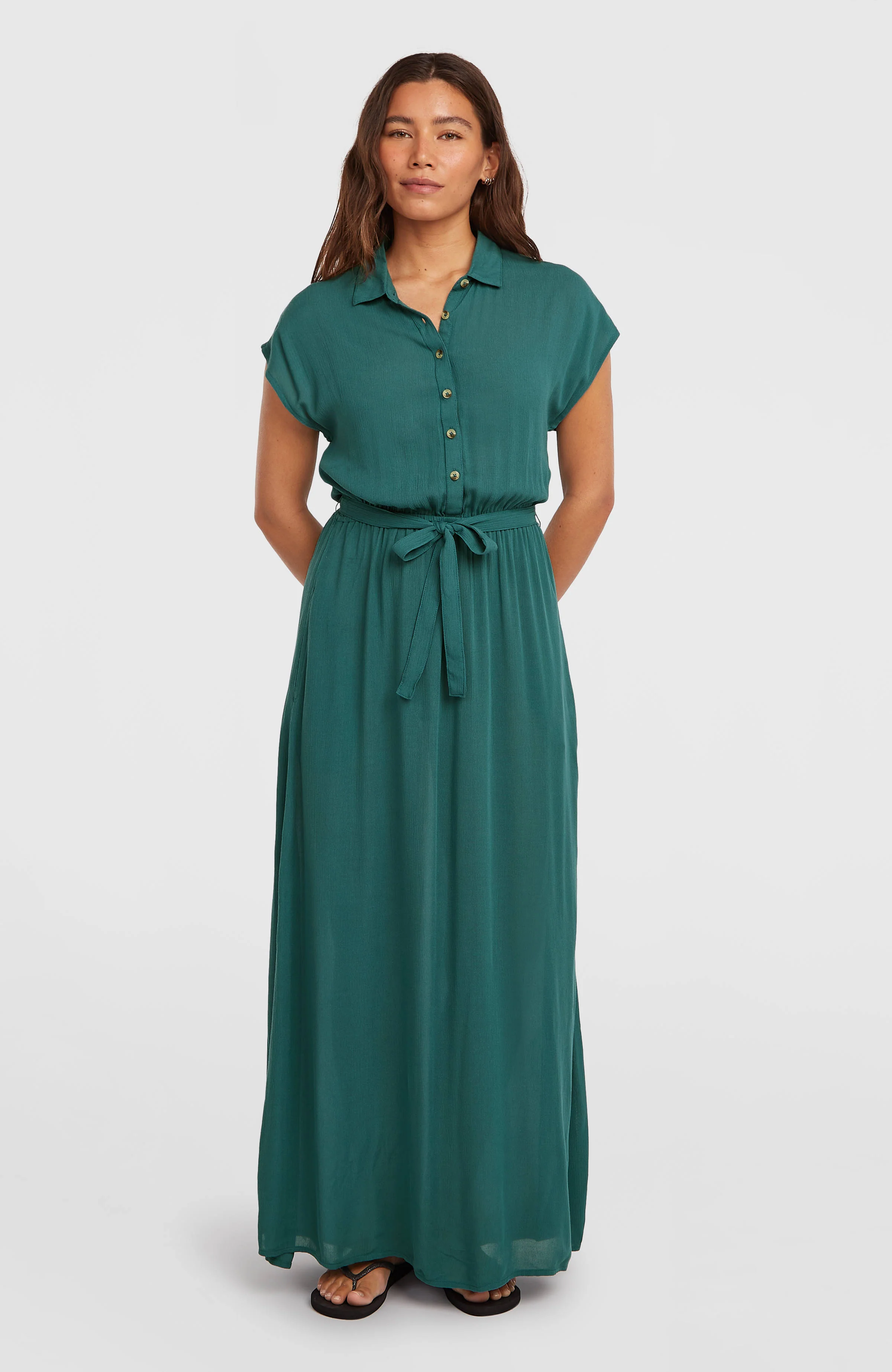 Lori Maxi Shirt Dress | Botanical Heat