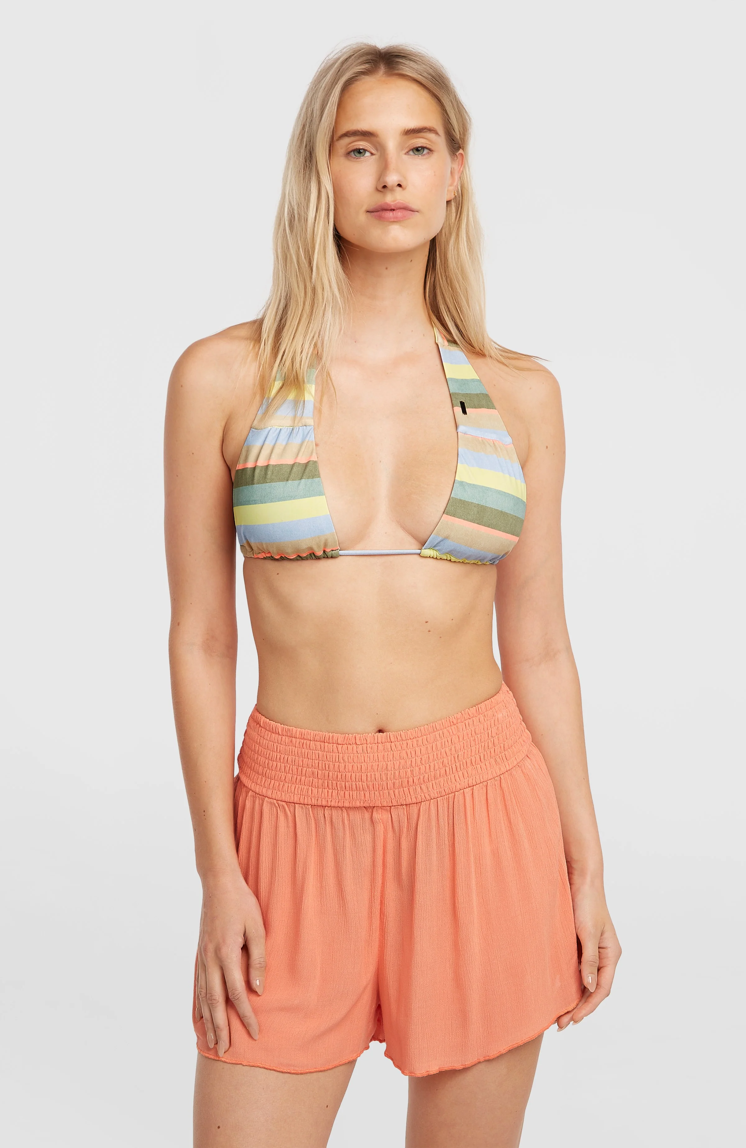 Johnny Smocked Waist Shorts | Funky Peach