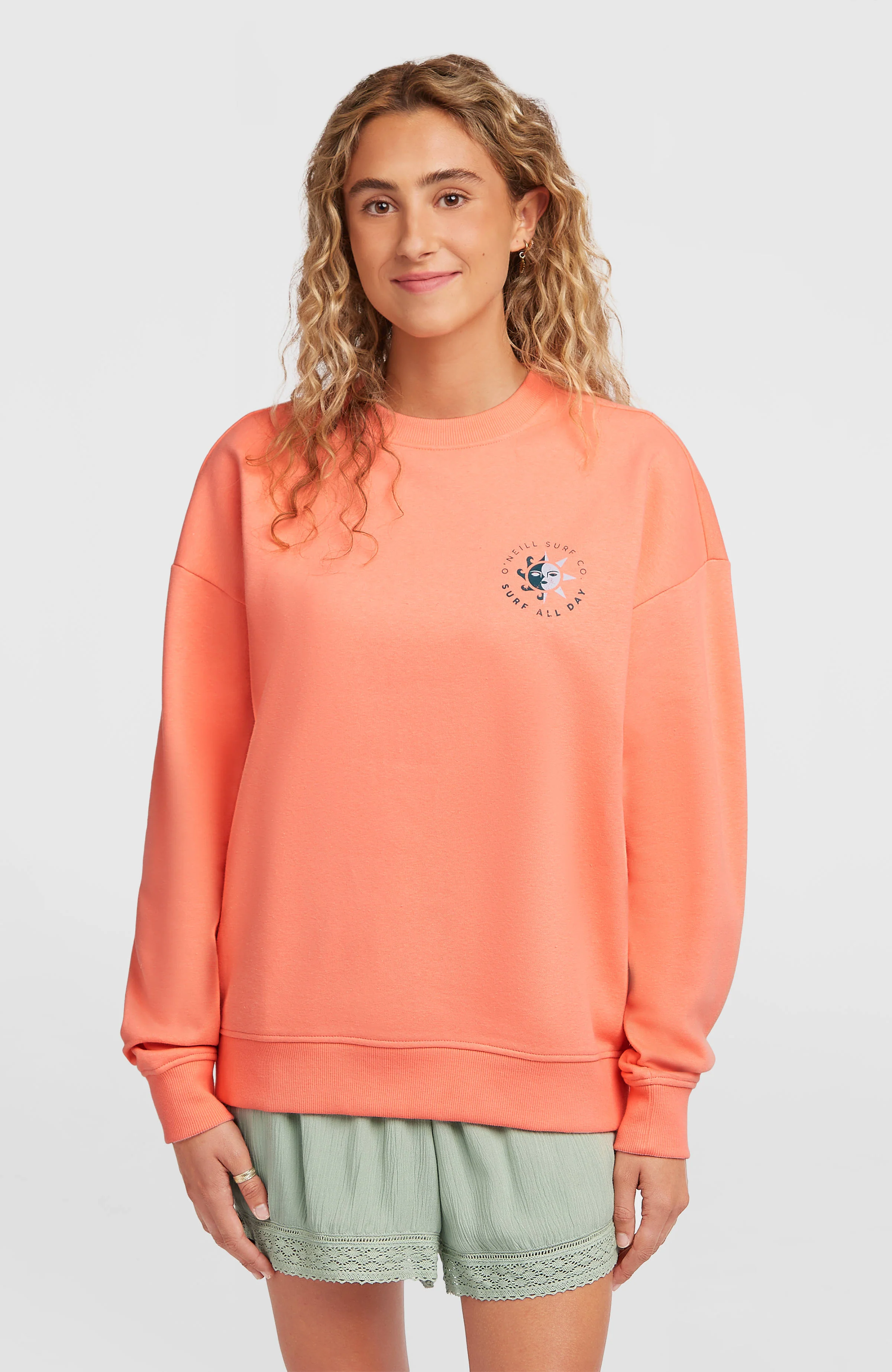4468-summer-musthave-crewneck-sweatshirt-funky-peach-1.webp Summer Musthave Crewneck Sweatshirt | Funky Peach