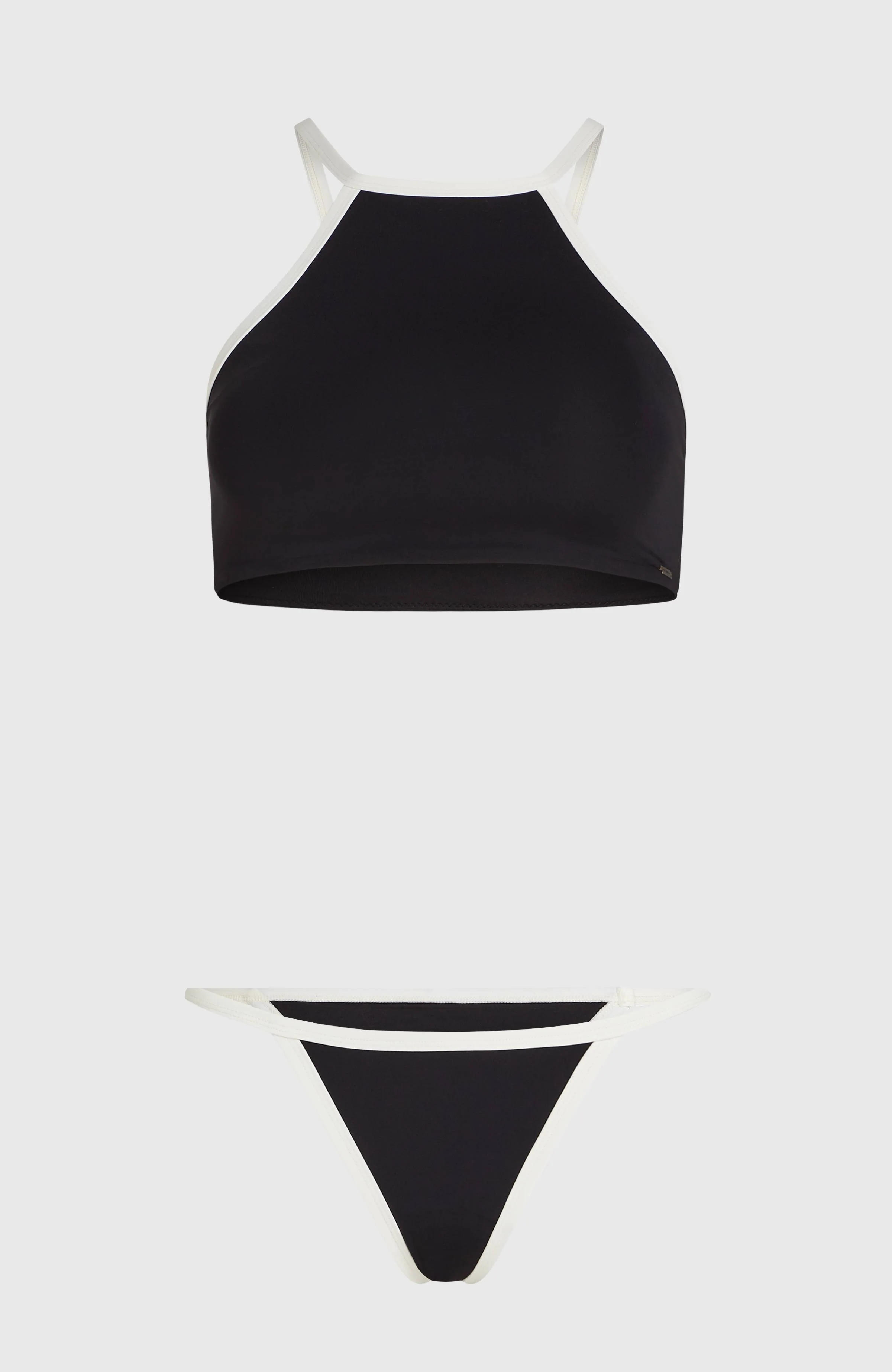 3X Faster-Drying High-Neck Bikini Set | Black Out
