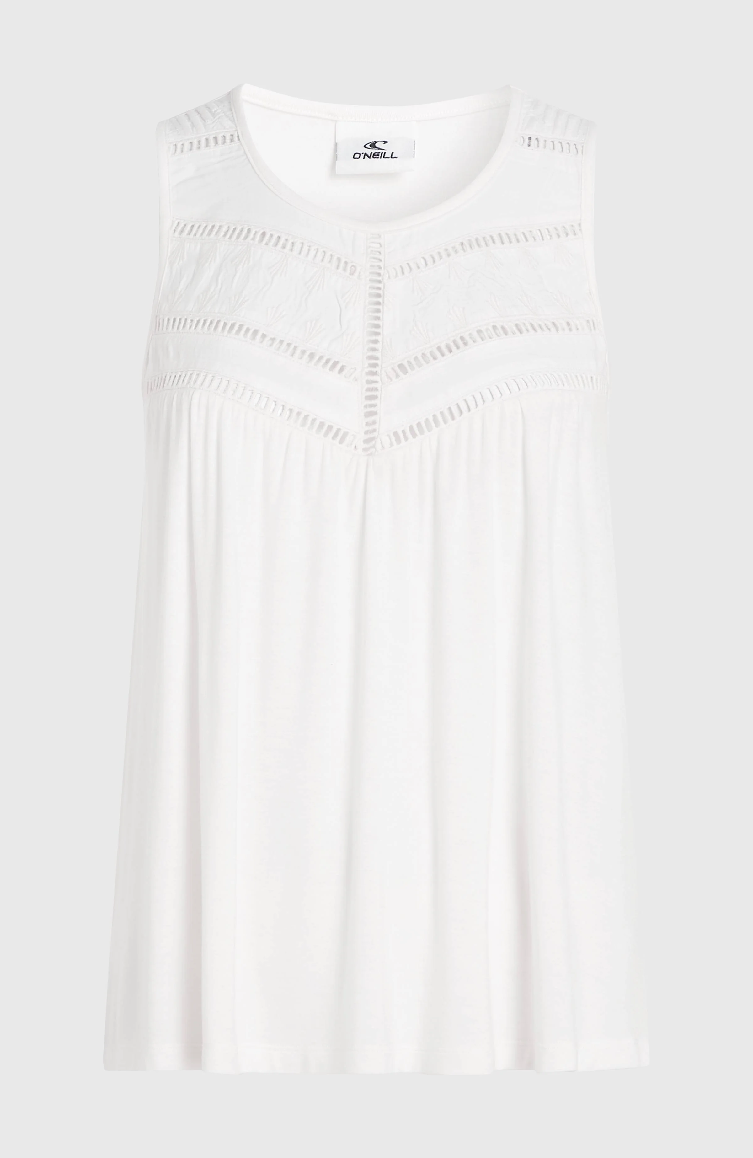 Essentials Tokeena Embroidery Tank | Snow White
