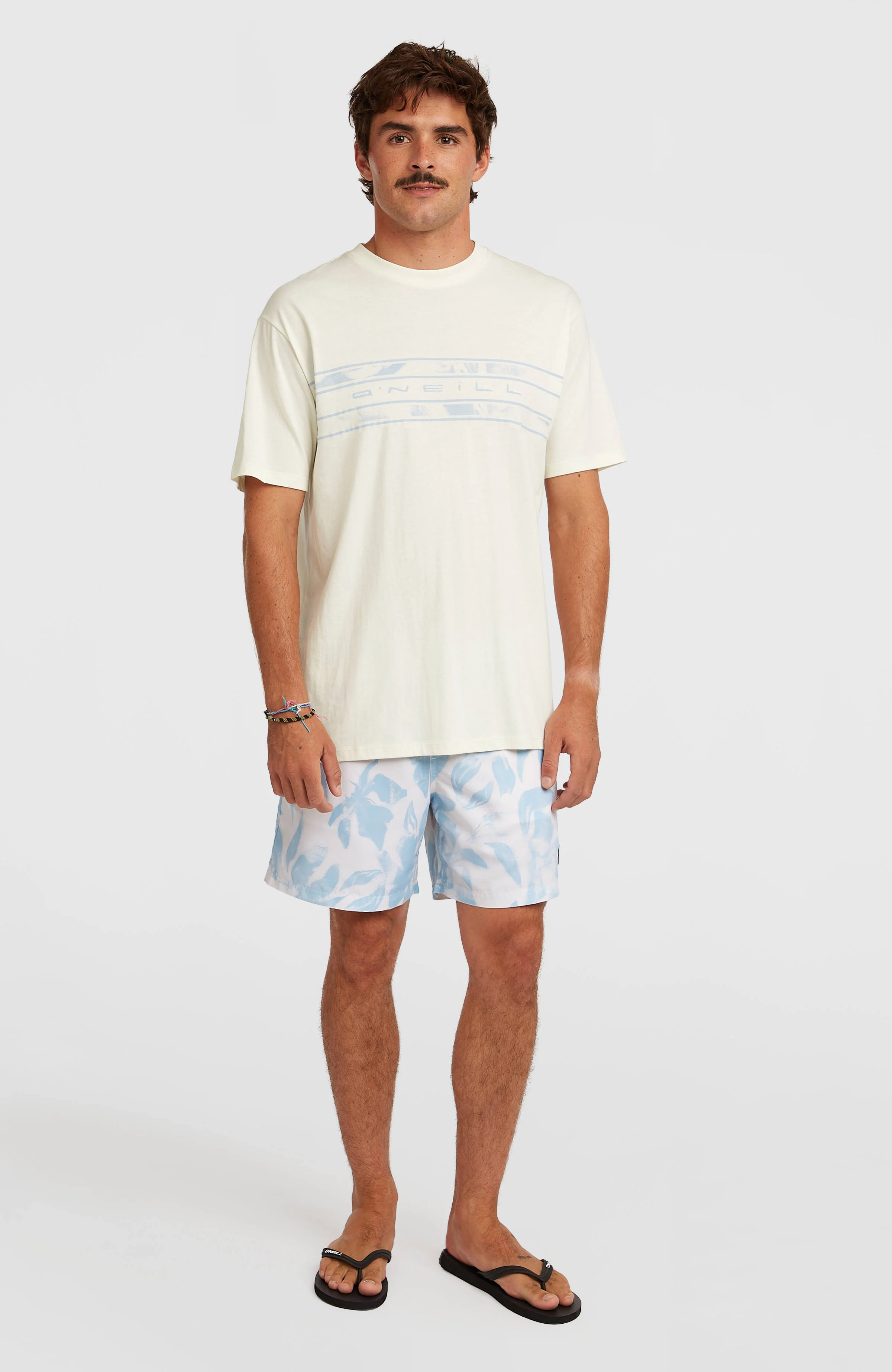O’Neill Flower Stripe T-Shirt | Snow White