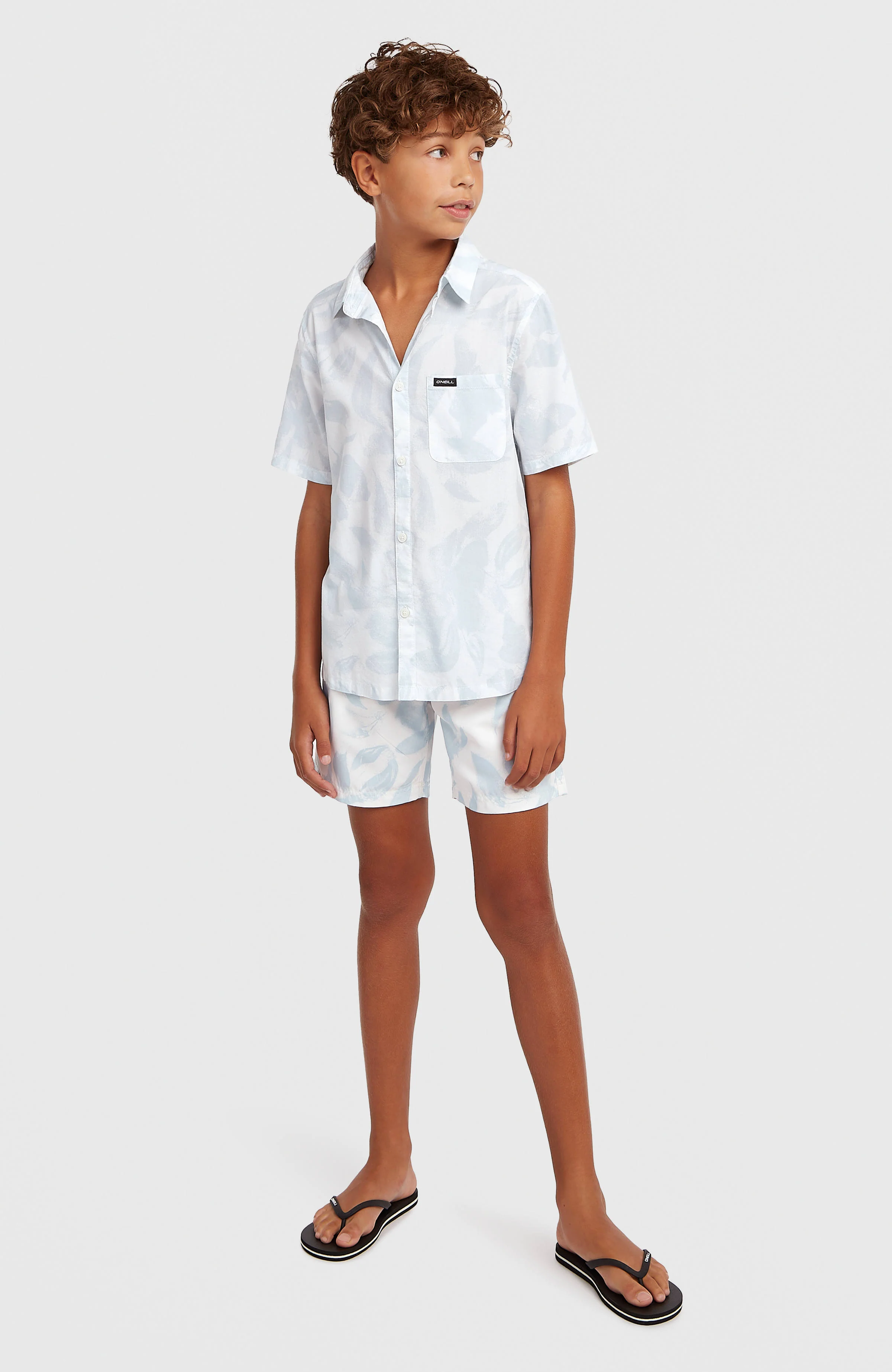 Print Shirt | White Spray Flower