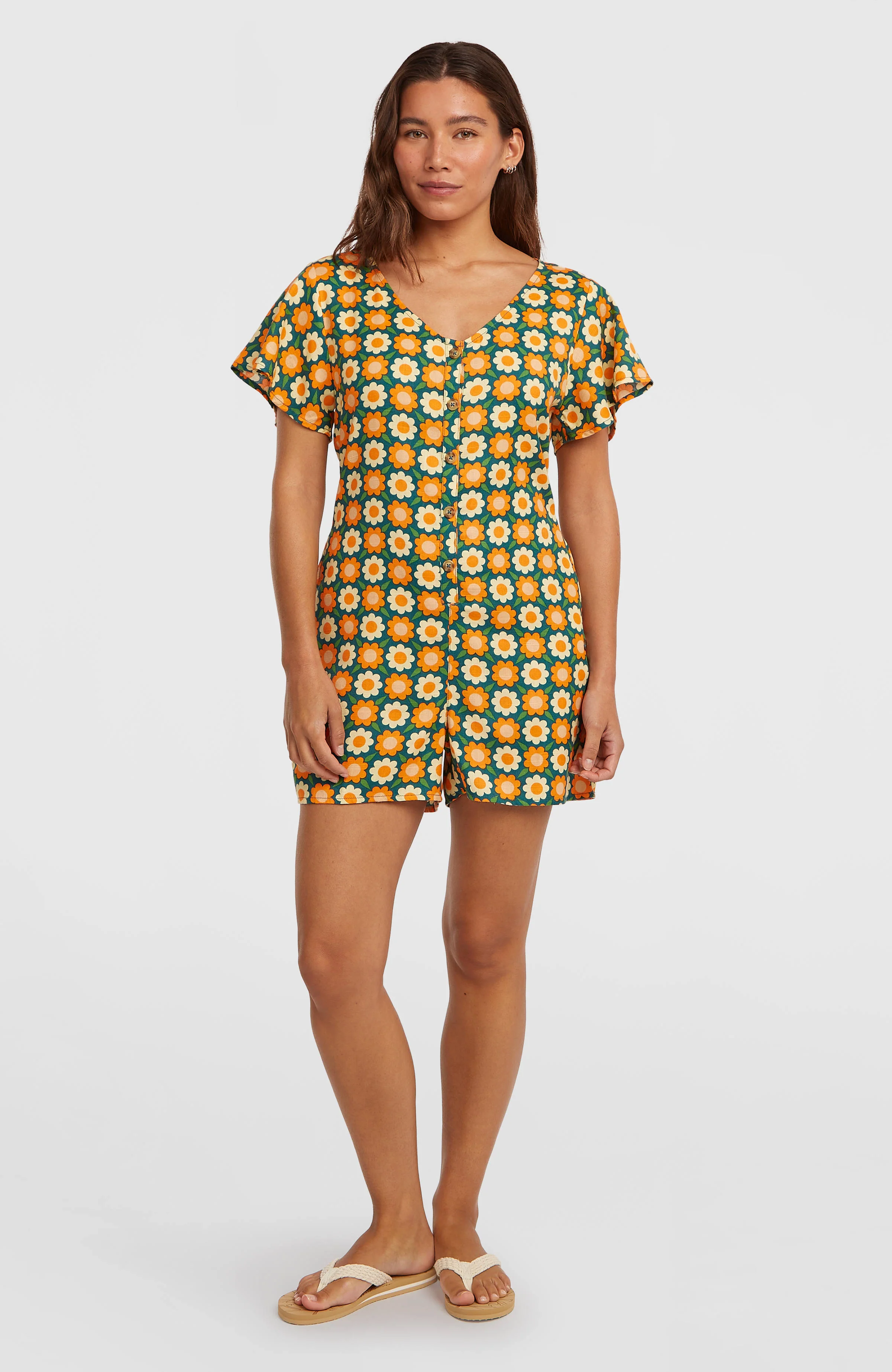 5313-o-riginals-playsuit-green-retro-flower-1.webp O'Riginals Playsuit | Green Retro Flower