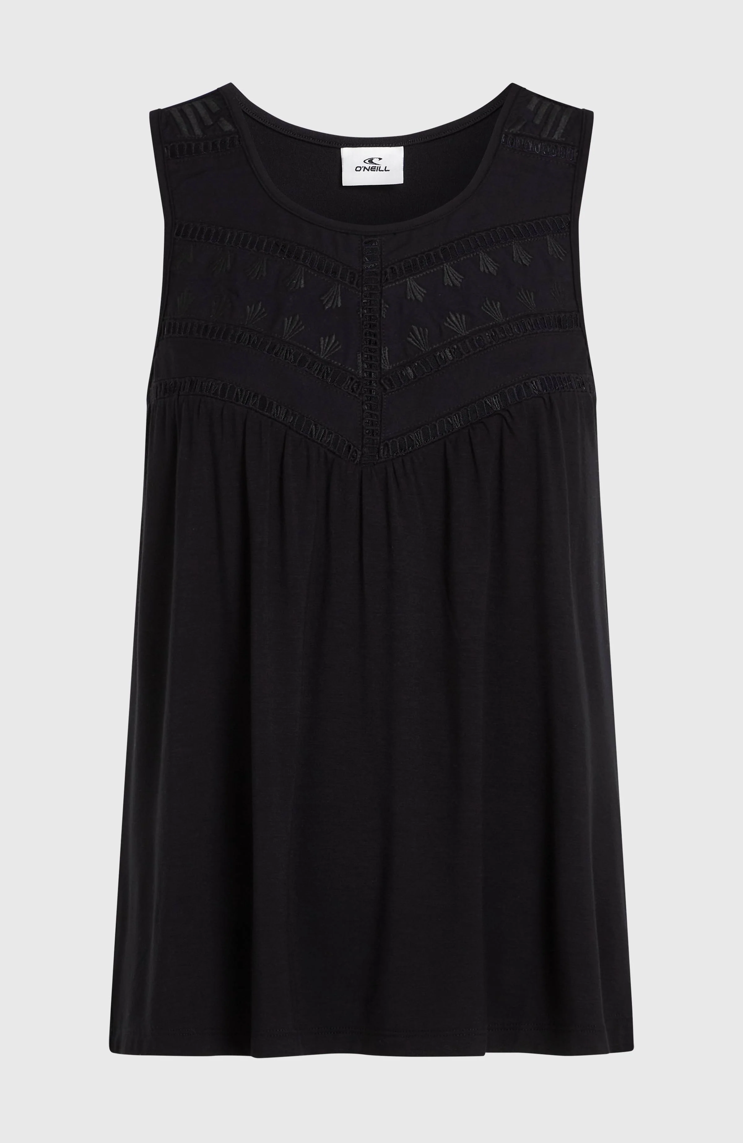 Essentials Tokeena Embroidery Tank | Black Out