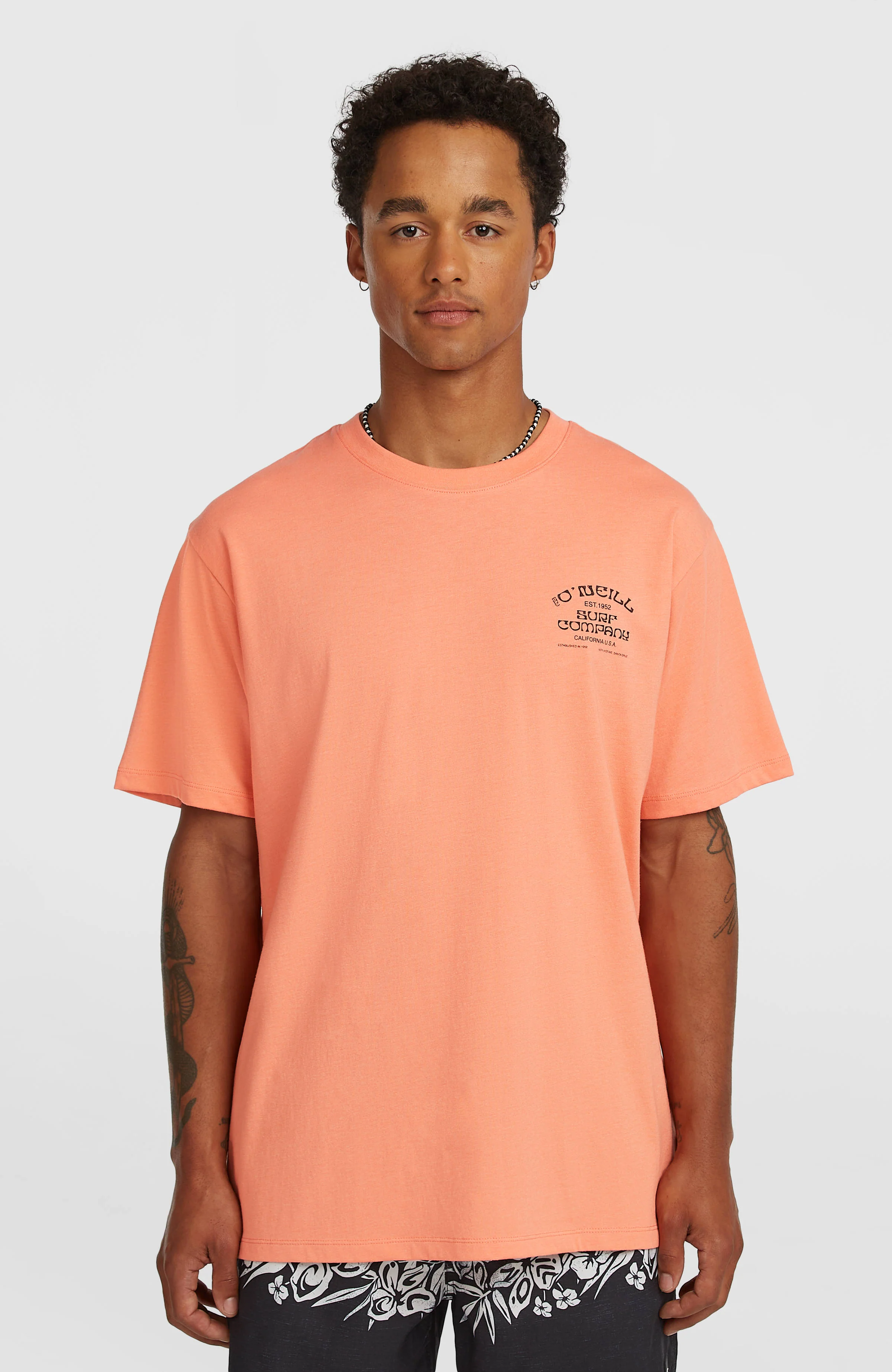 6158-melange-chest-print-t-shirt-funky-peach-1.webp Melange Chest Print T-Shirt | Funky Peach